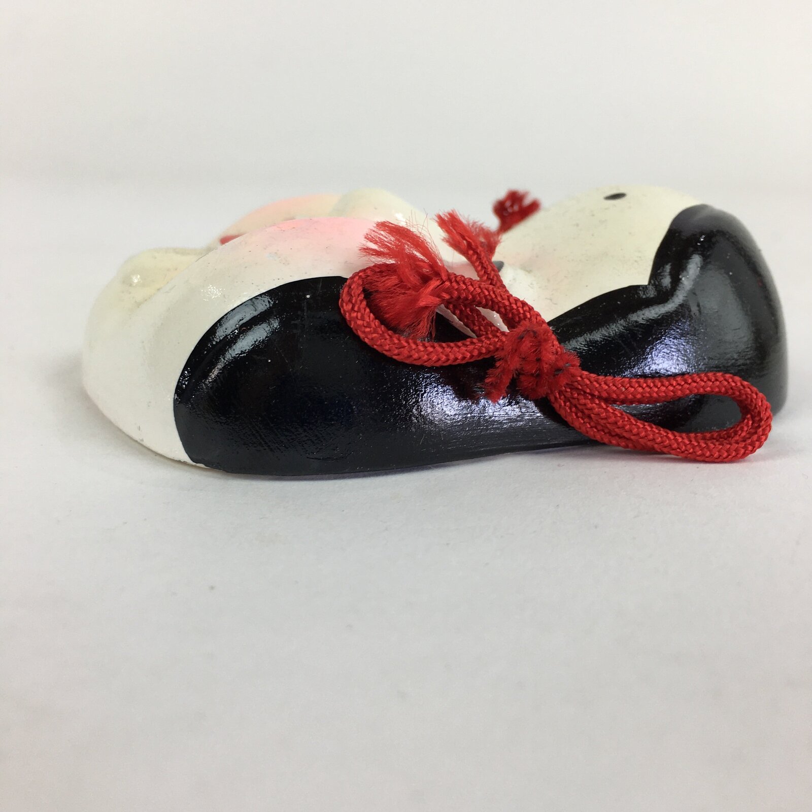 Japanese Display Ceramic Otafuku Mask Vtg Face Miniature Ornament JK286