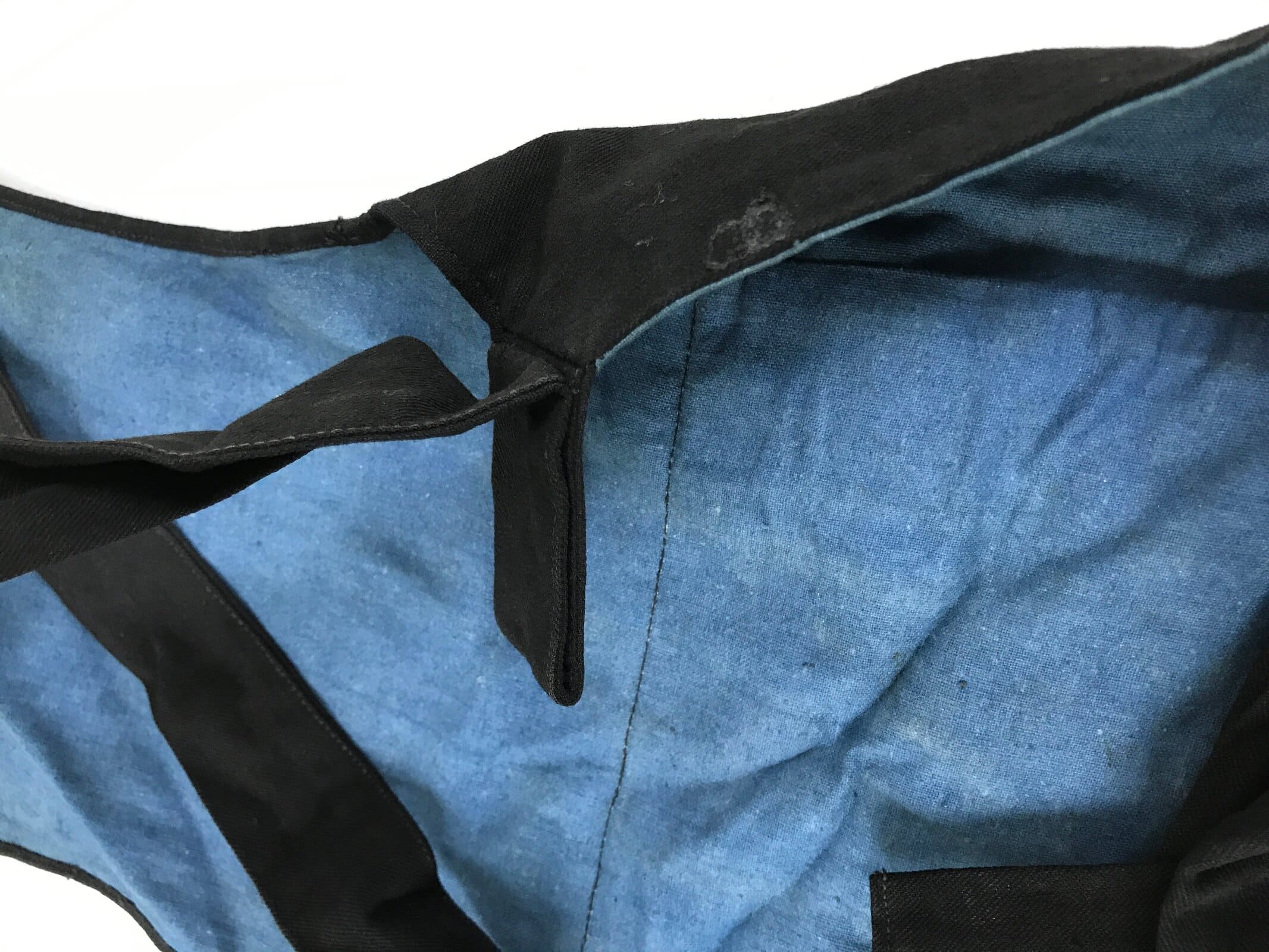 Japanese Firefighter Uniform Apron Haragake Vtg Fire Brigade Matsuri Black MK28