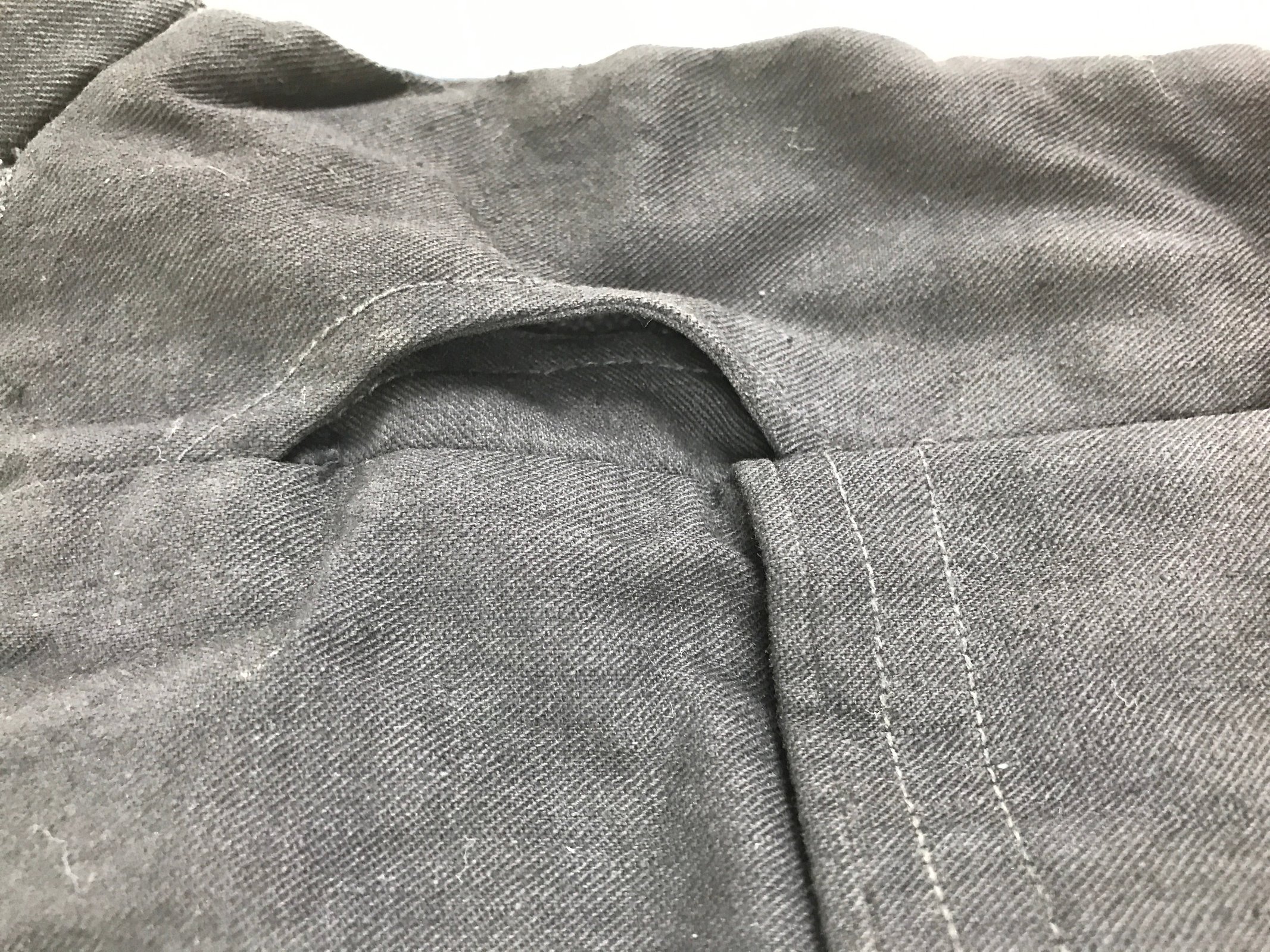 Japanese Firefighter Uniform Apron Haragake Vtg Fire Brigade Matsuri Black MK28