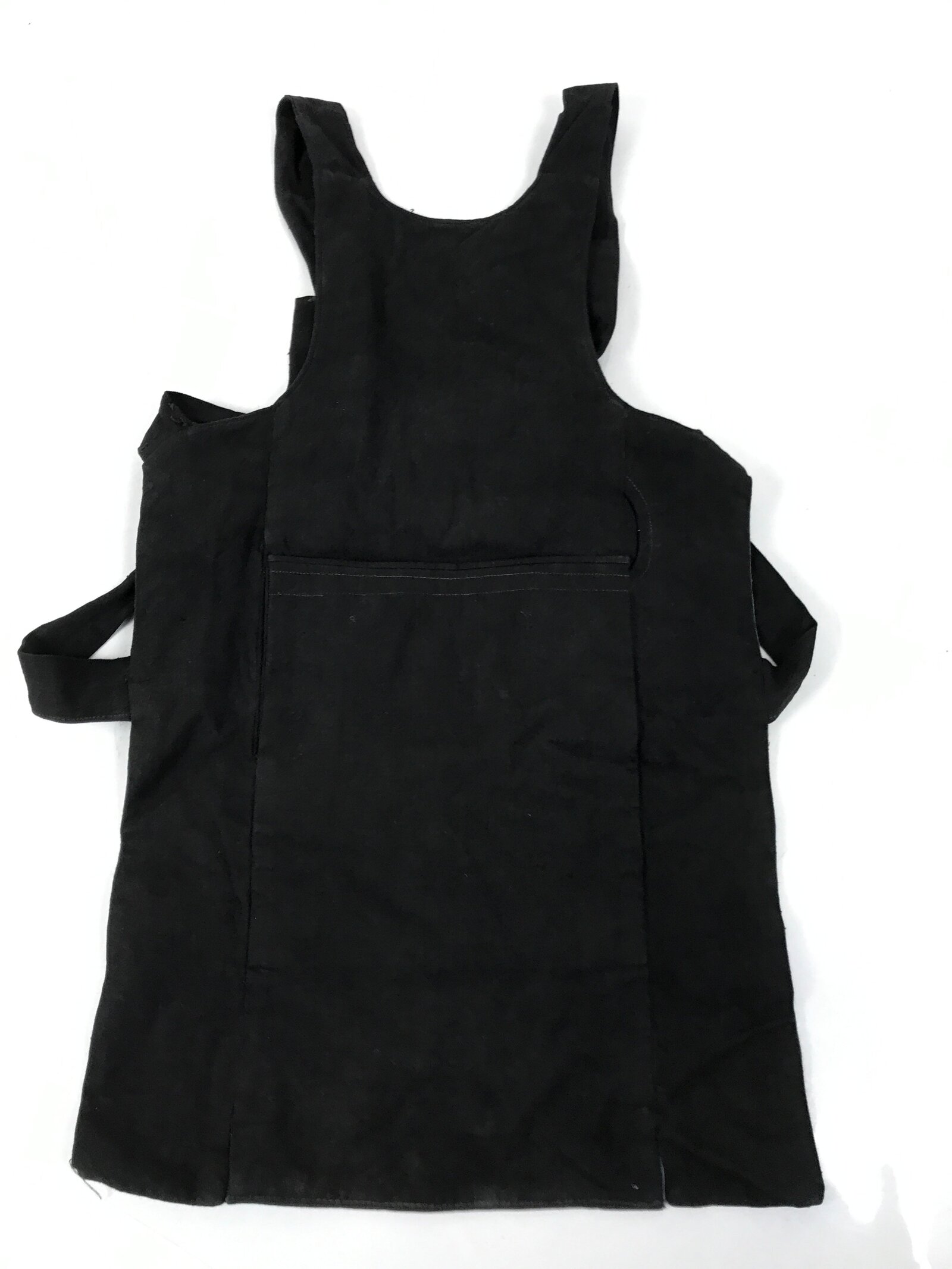 Japanese Firefighter Uniform Apron Haragake Vtg Fire Brigade Matsuri Black MK29