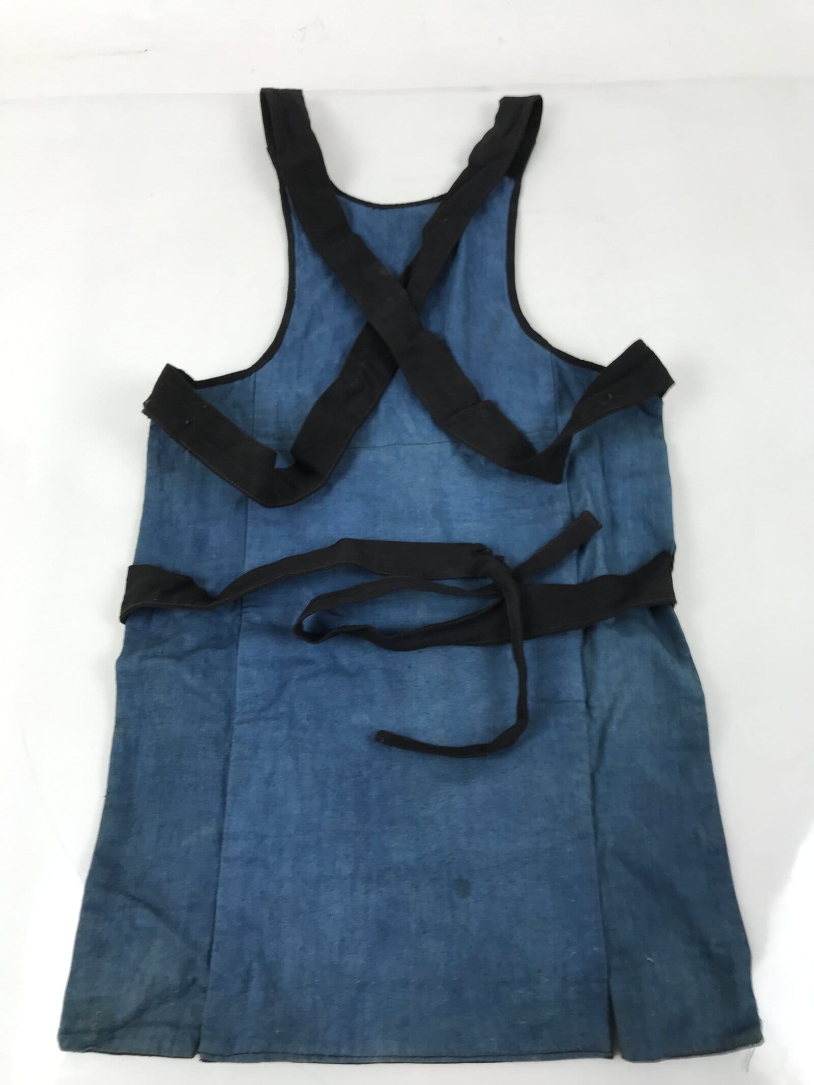 Japanese Firefighter Uniform Apron Haragake Vtg Fire Brigade Matsuri Black MK29