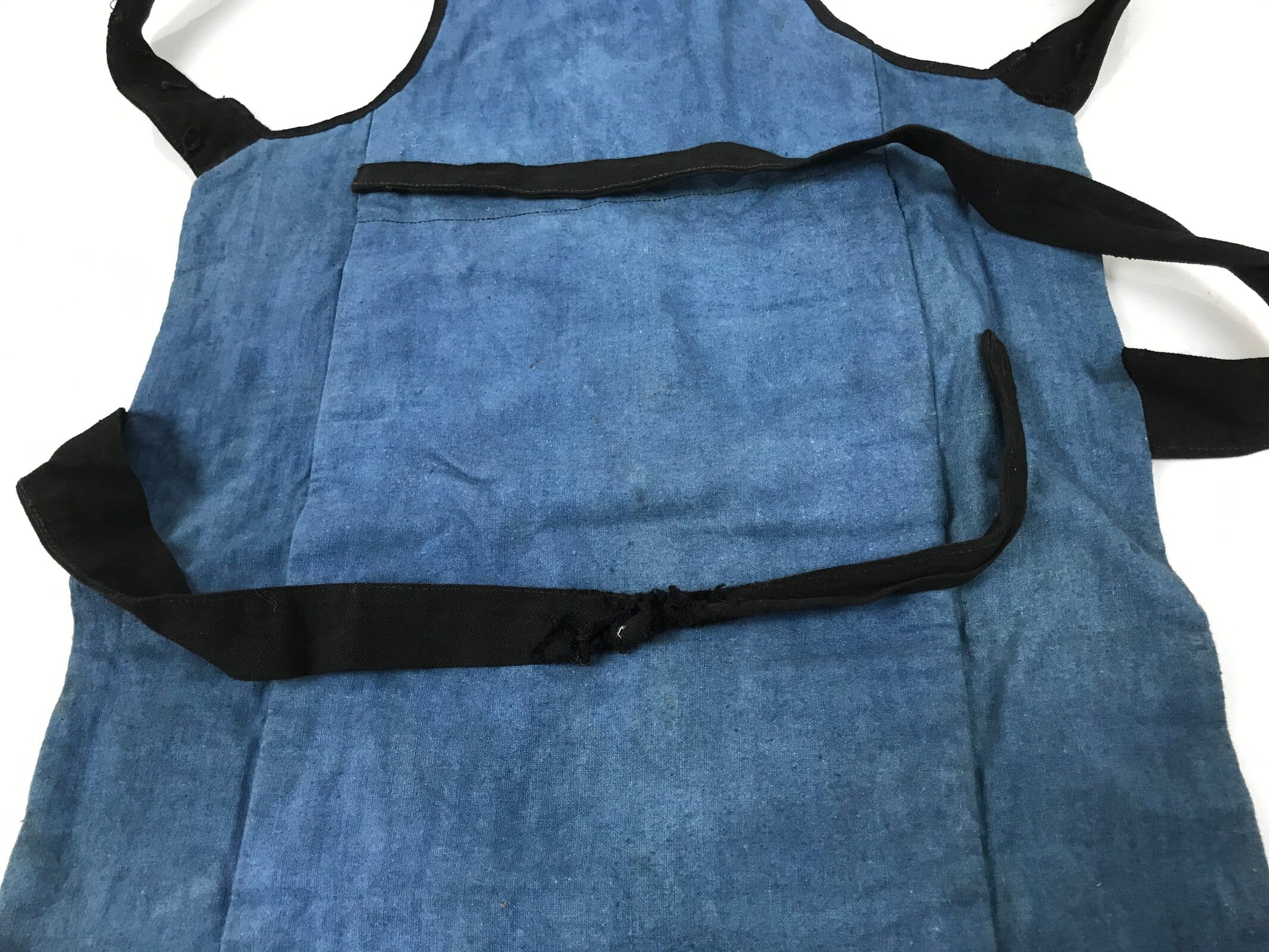 Japanese Firefighter Uniform Apron Haragake Vtg Fire Brigade Matsuri Black MK29