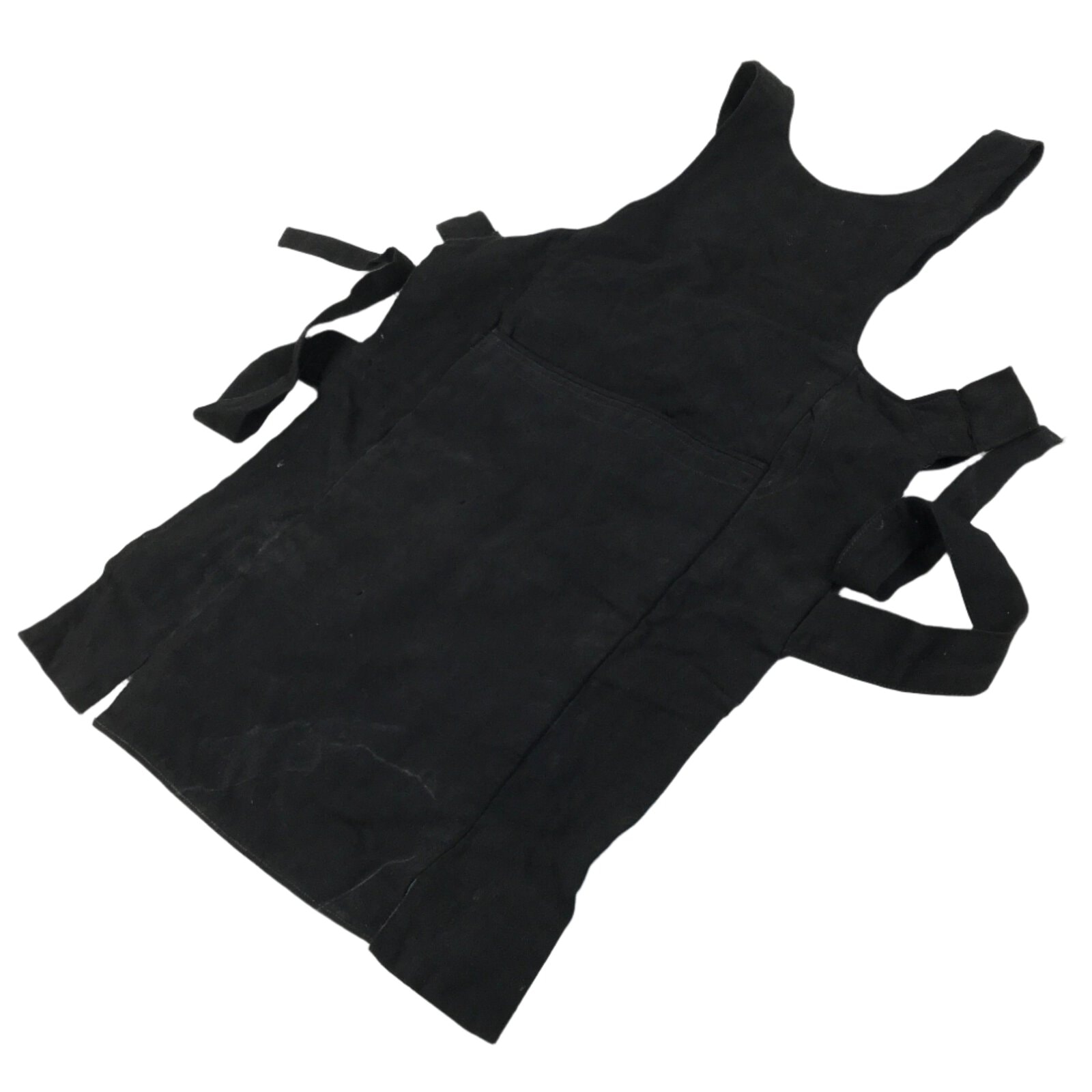 Japanese Firefighter Uniform Apron Haragake Vtg Fire Brigade Matsuri Black MK30