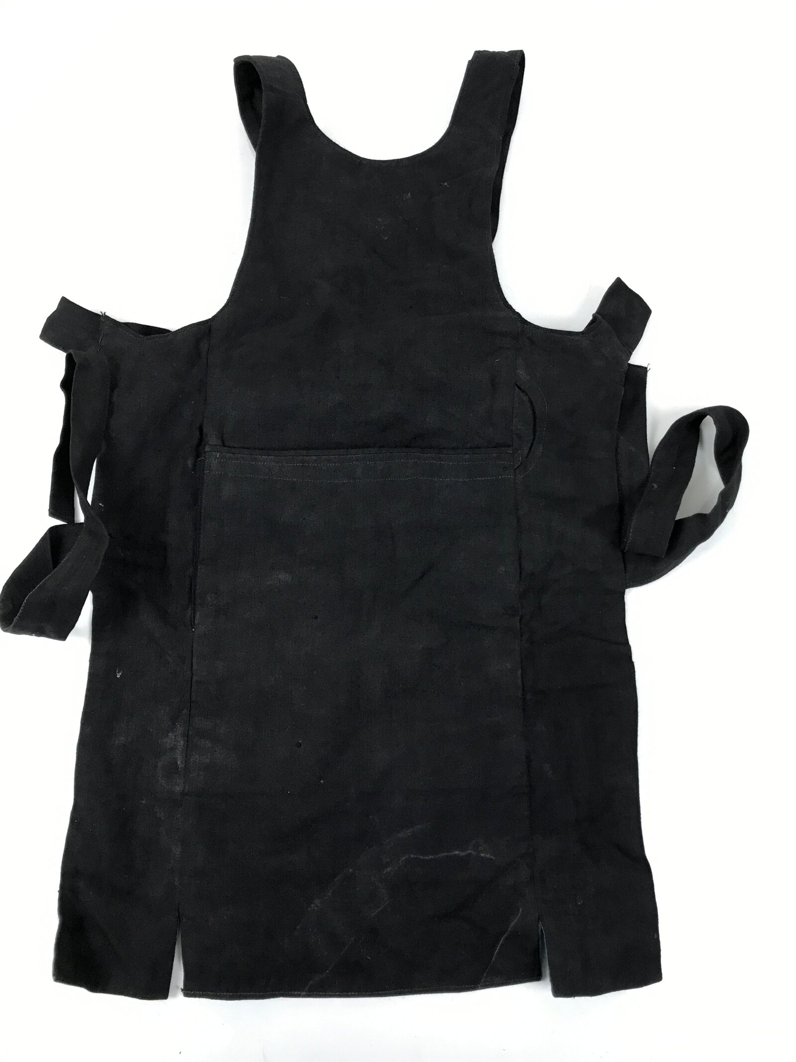 Japanese Firefighter Uniform Apron Haragake Vtg Fire Brigade Matsuri Black MK30