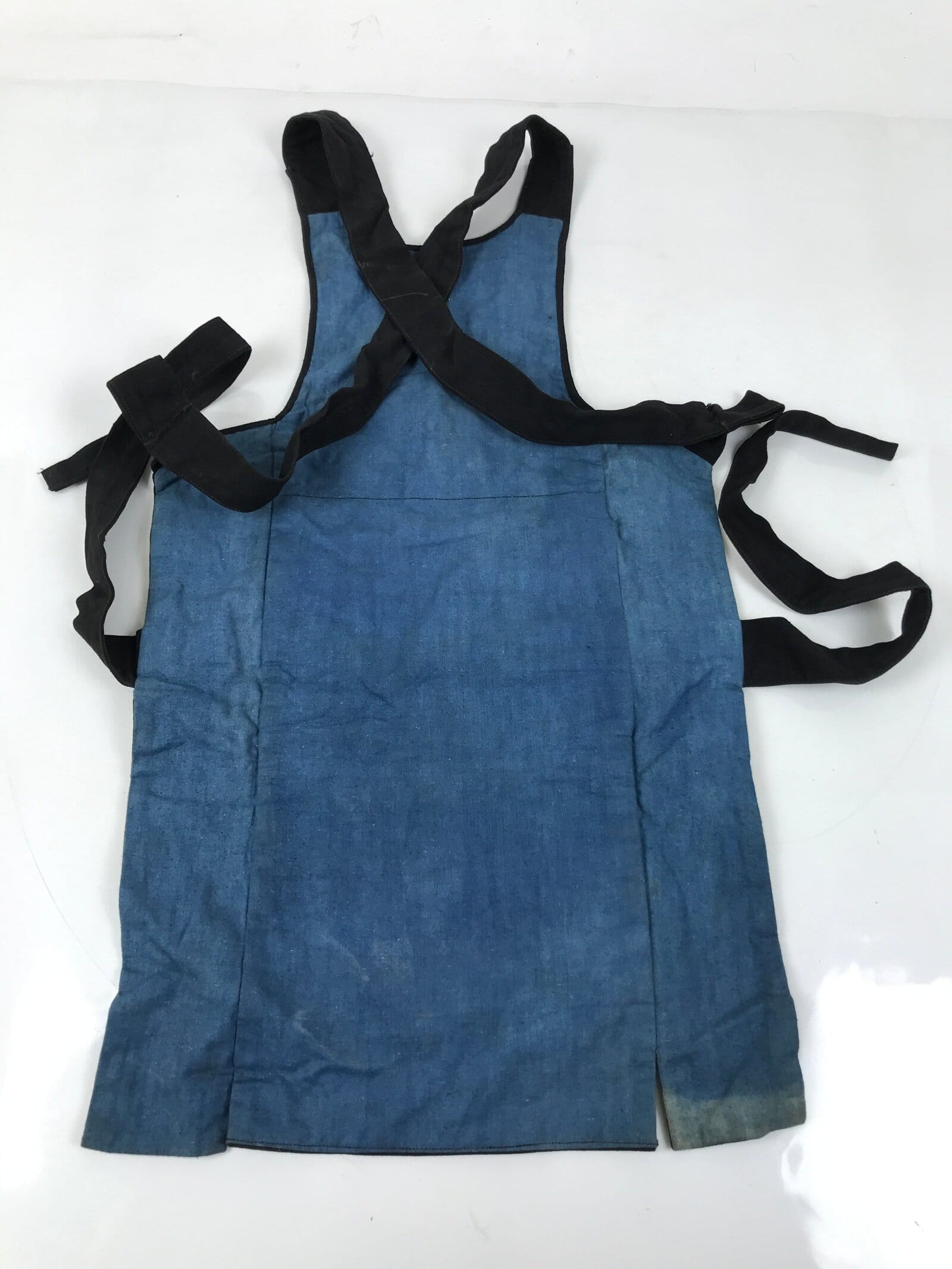 Japanese Firefighter Uniform Apron Haragake Vtg Fire Brigade Matsuri Black MK30