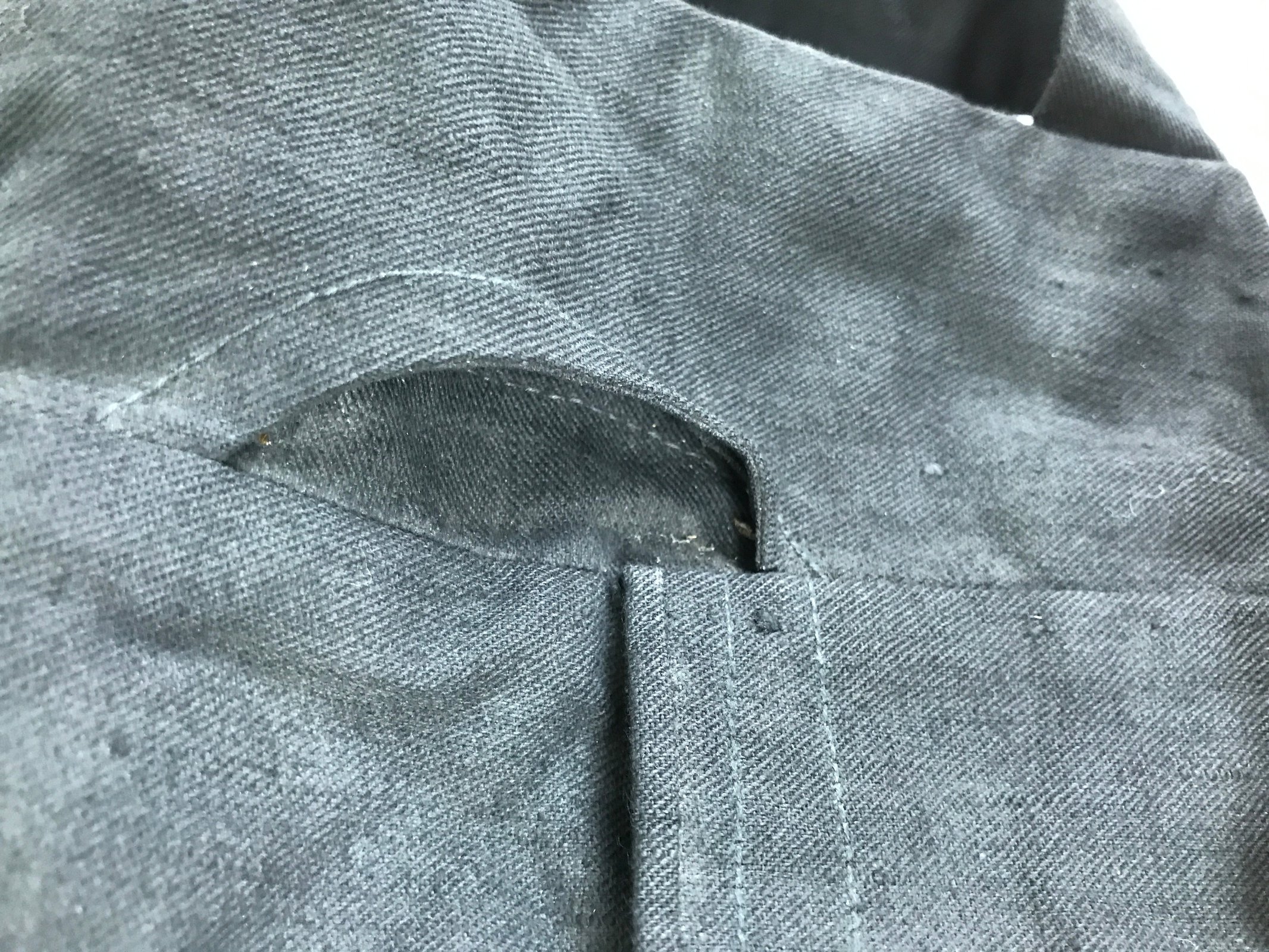 Japanese Firefighter Uniform Apron Haragake Vtg Fire Brigade Matsuri Black MK30