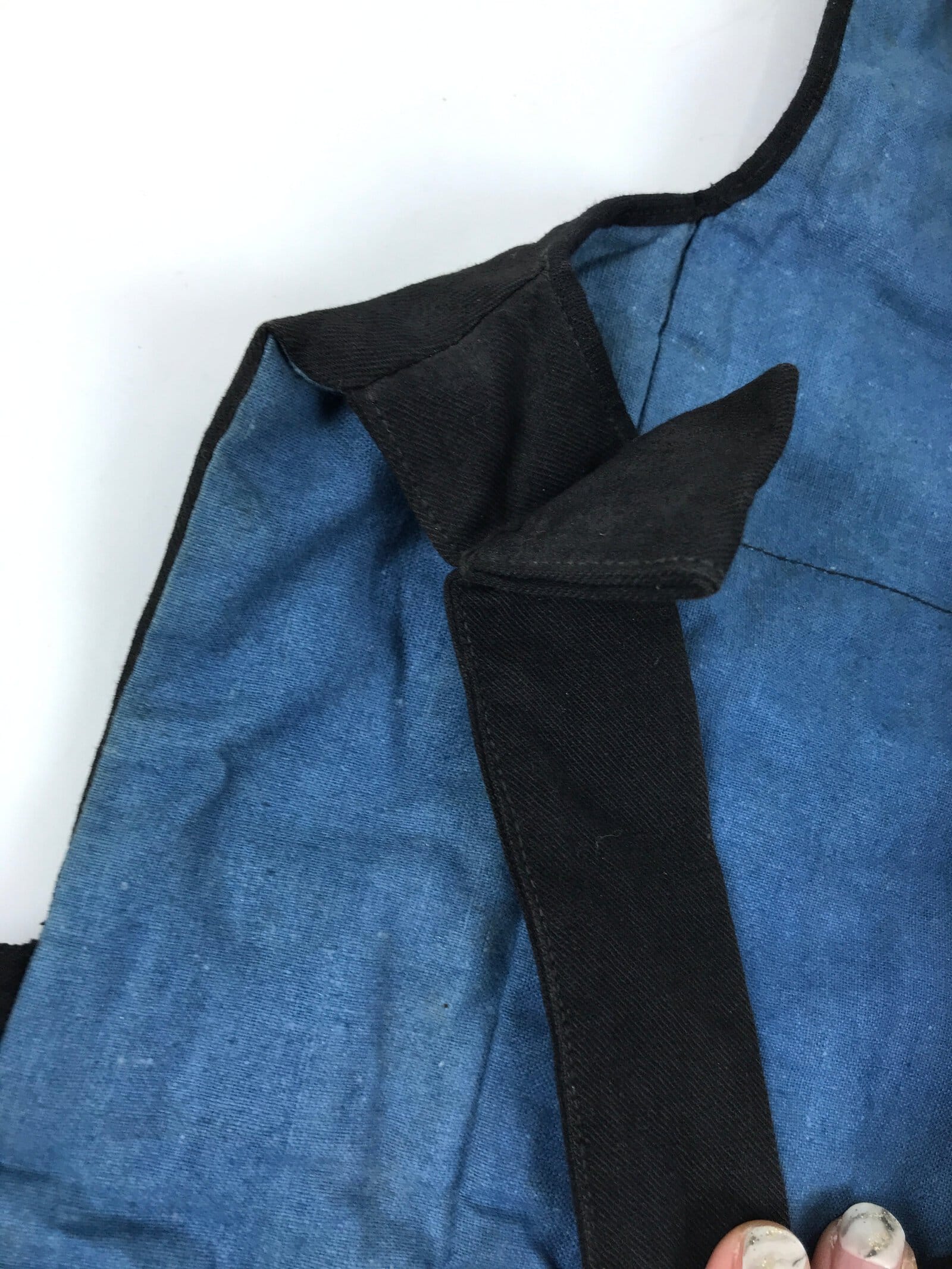 Japanese Firefighter Uniform Apron Haragake Vtg Fire Brigade Matsuri Black MK30