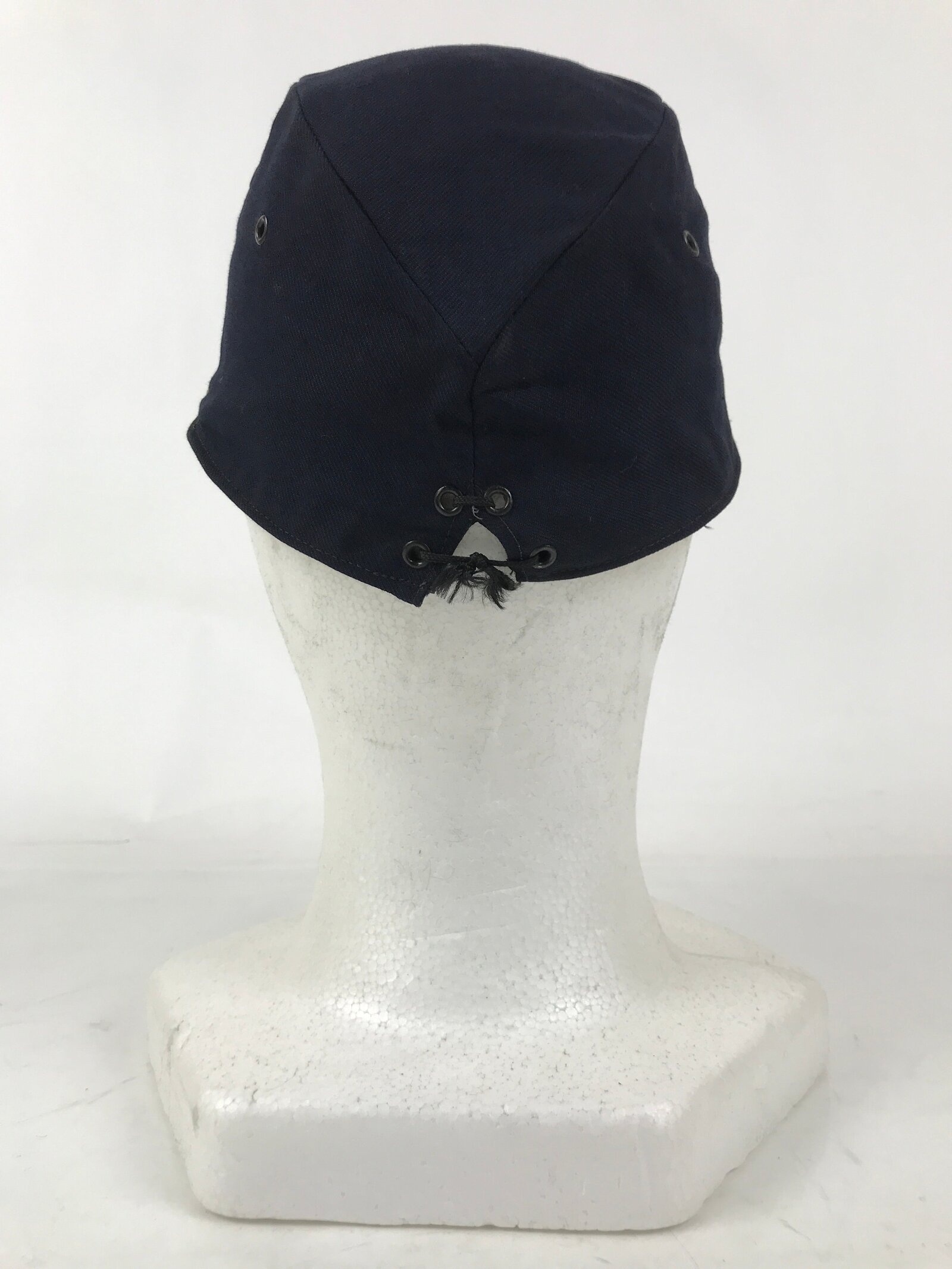 Japanese Firefighter Uniform Hat Vtg Fire Brigade Cap Blue Metal Sakura Pin MK12