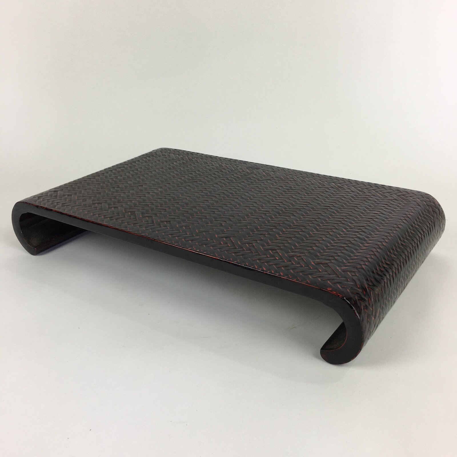 Japanese Flower Vase Stand Vtg Rantai Lacquer Board Kadai Ikebana Bonsai WT376