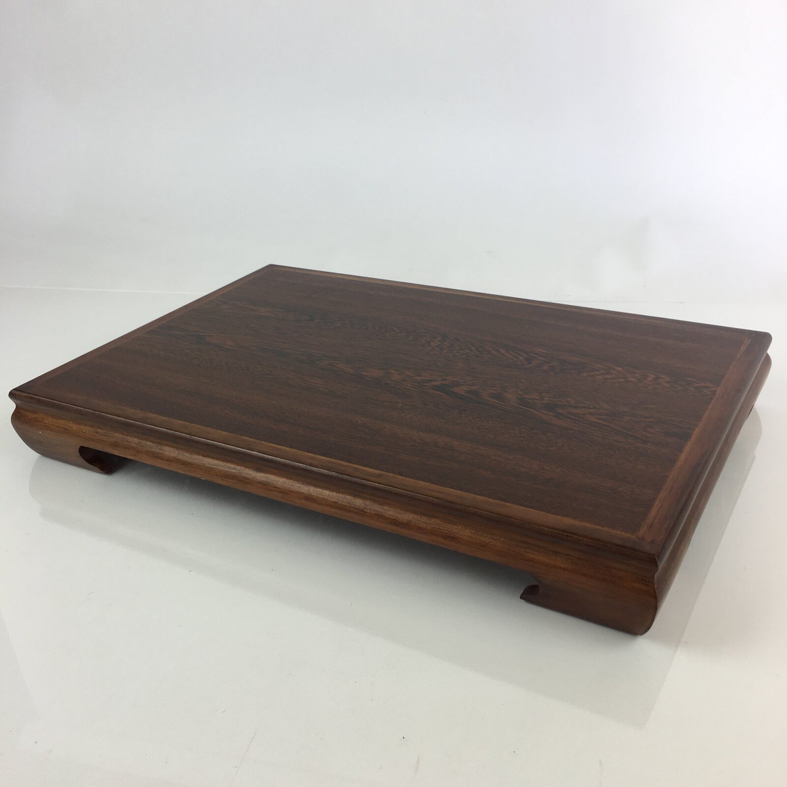 Japanese Flower Vase Stand Vtg Wood Board Kadai Ikebana Bonsai WT390