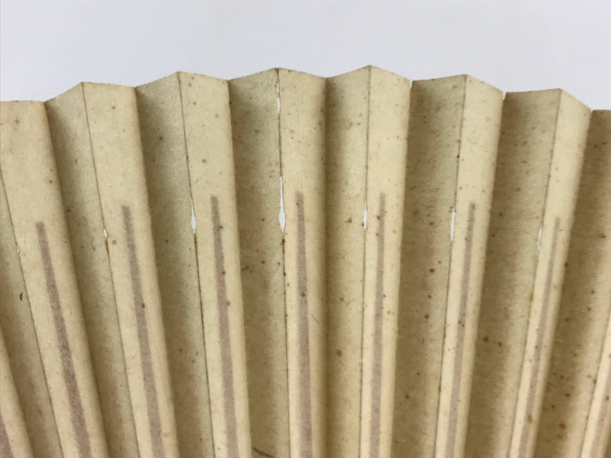 Japanese Folding Fan Sensu Vtg Bamboo Yacht Kanji Characters Cream Seal 4D665