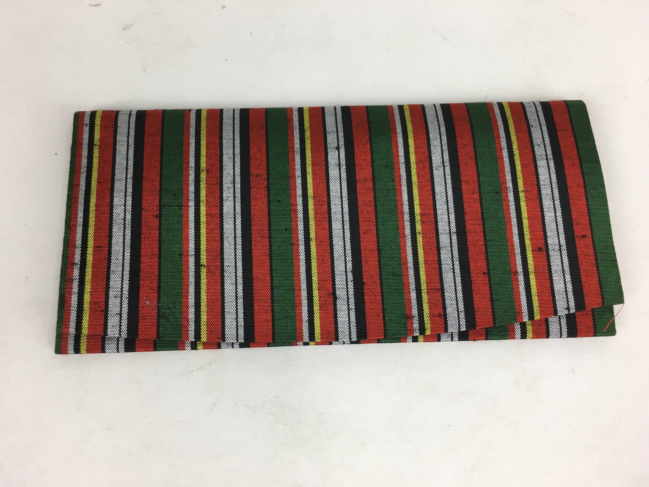 Japanese Folk Craft Fabric Long Wallet Vtg Tumugi Textile Vertical Stripes KB45