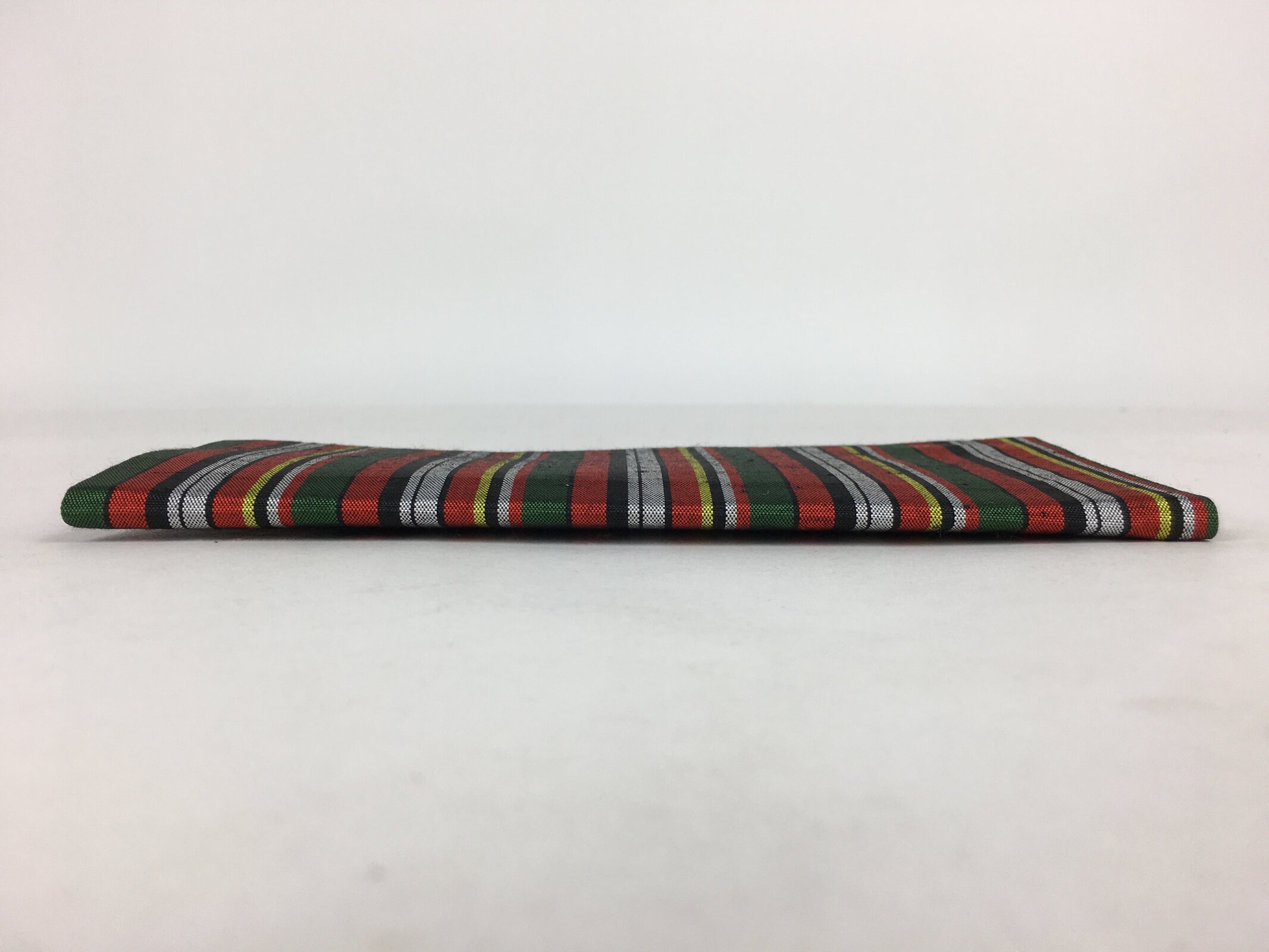 Japanese Folk Craft Fabric Long Wallet Vtg Tumugi Textile Vertical Stripes KB45