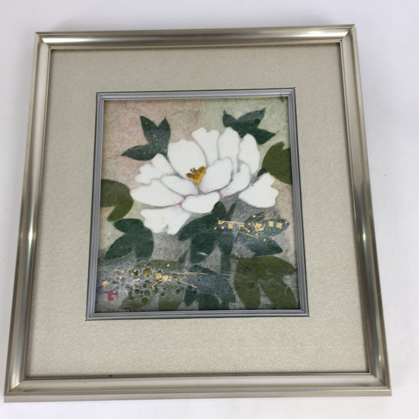 Japanese Framed Japanese Paper Chigiri-e Vtg Issei Yamauchi FL52