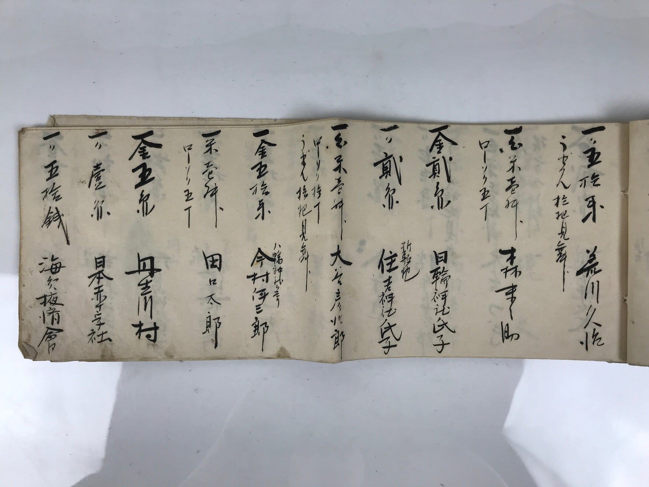 Japanese Funeral Record Guest Book Vtg Tamagushi Hikaecho C1930 Washi Paper P428