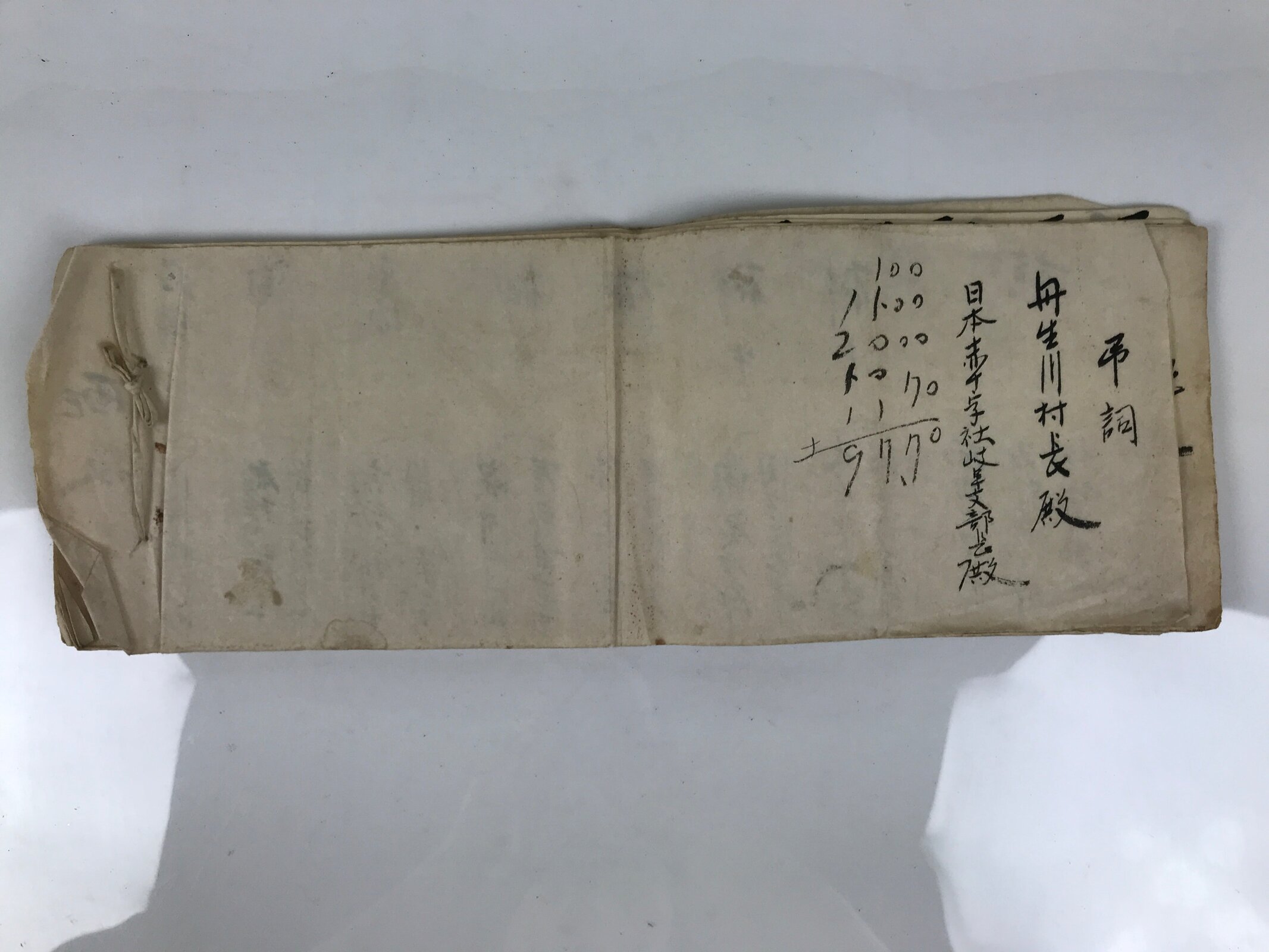 Japanese Funeral Record Guest Book Vtg Tamagushi Hikaecho C1930 Washi Paper P428