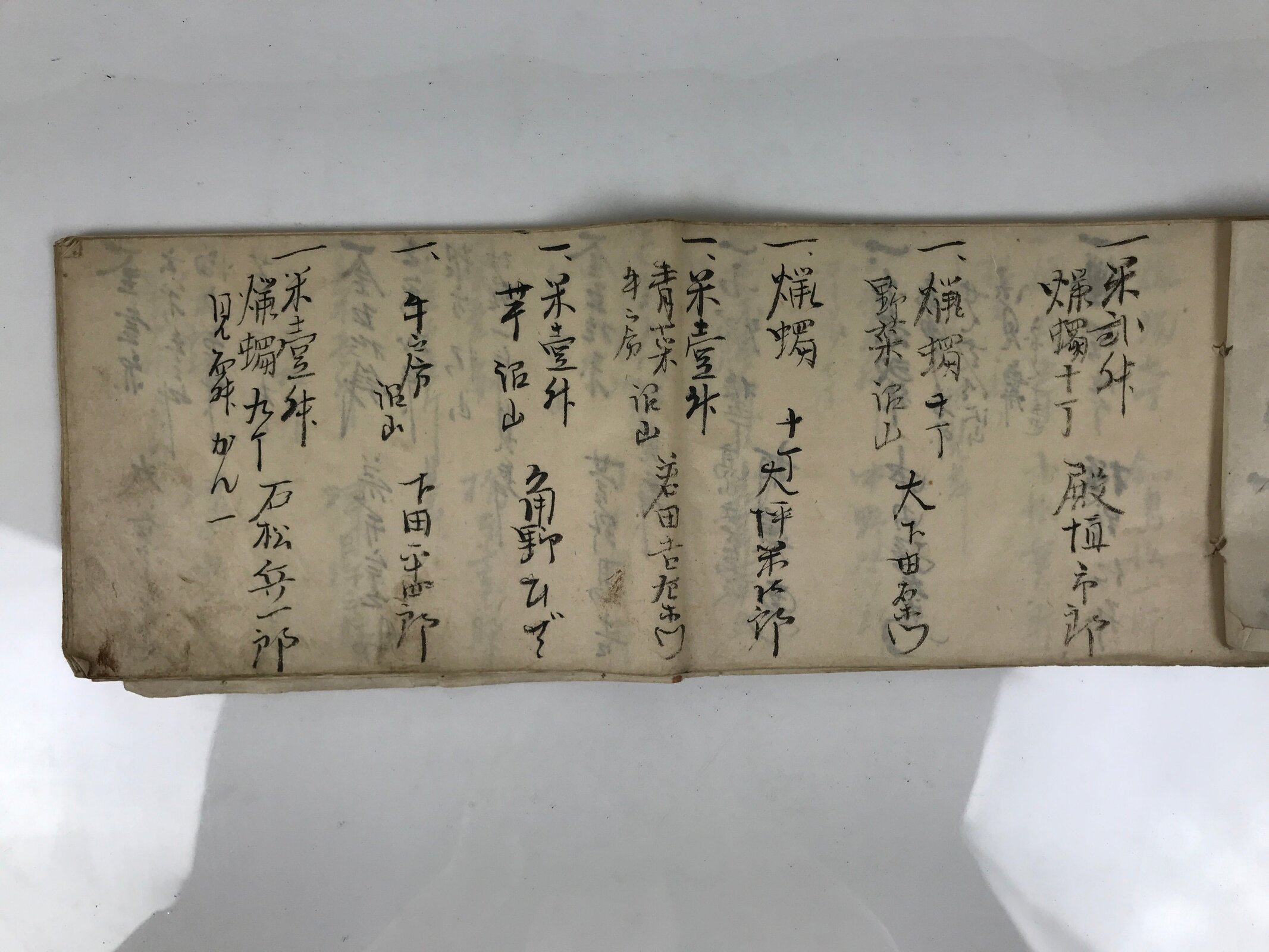 Japanese Funeral Record Guest Book Vtg Tamagushi Hikaecho C1930 Washi Paper P428