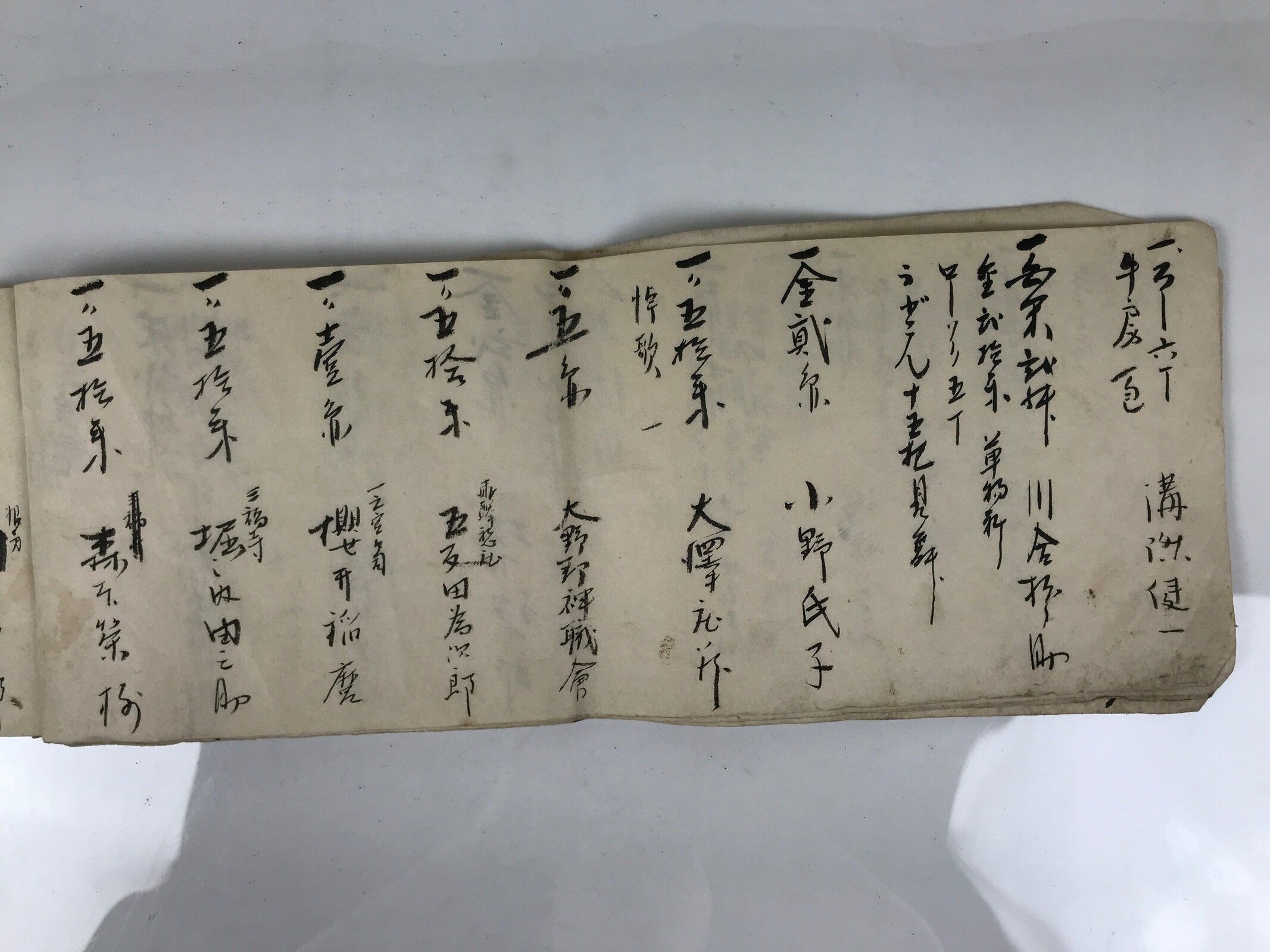 Japanese Funeral Record Guest Book Vtg Tamagushi Hikaecho C1930 Washi Paper P428