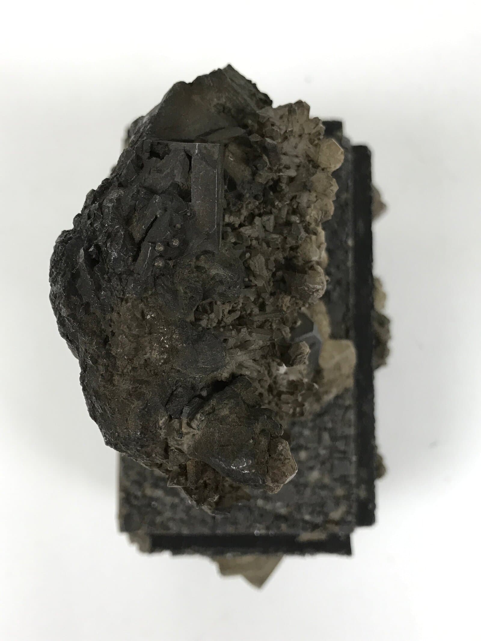 Japanese Galena Quartz Crystal Viewing Stone Zen Buddhist Suiseki Statue JK851