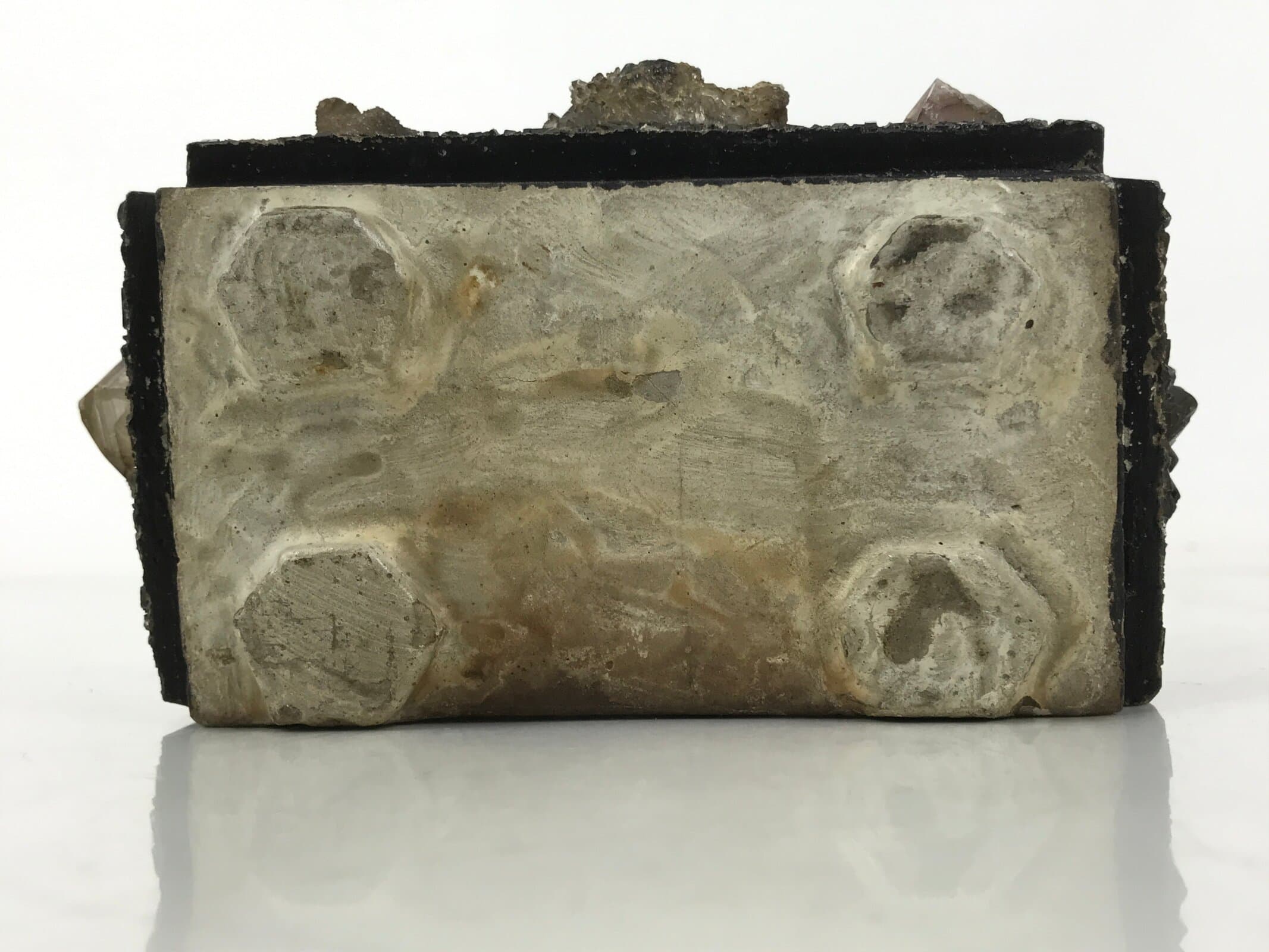 Japanese Galena Quartz Crystal Viewing Stone Zen Buddhist Suiseki Statue JK851