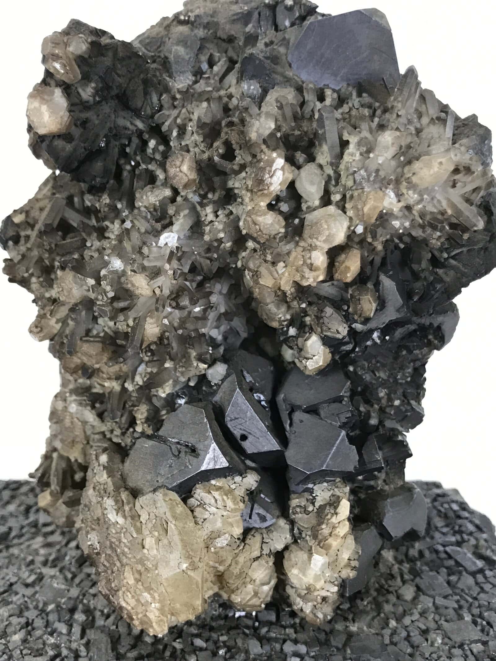 Japanese Galena Quartz Crystal Viewing Stone Zen Buddhist Suiseki Statue JK851