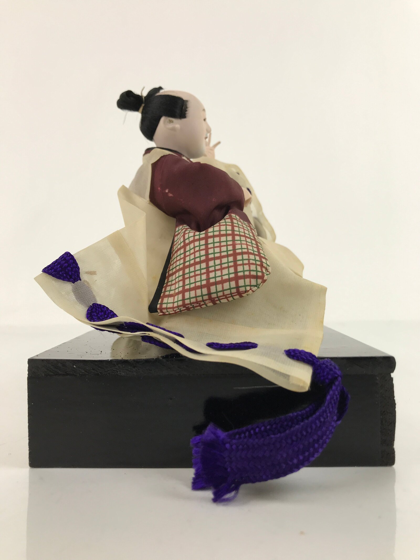 Japanese Girl Festival Court Laughing Man Servant Hina Doll Matsuri Wood ID571