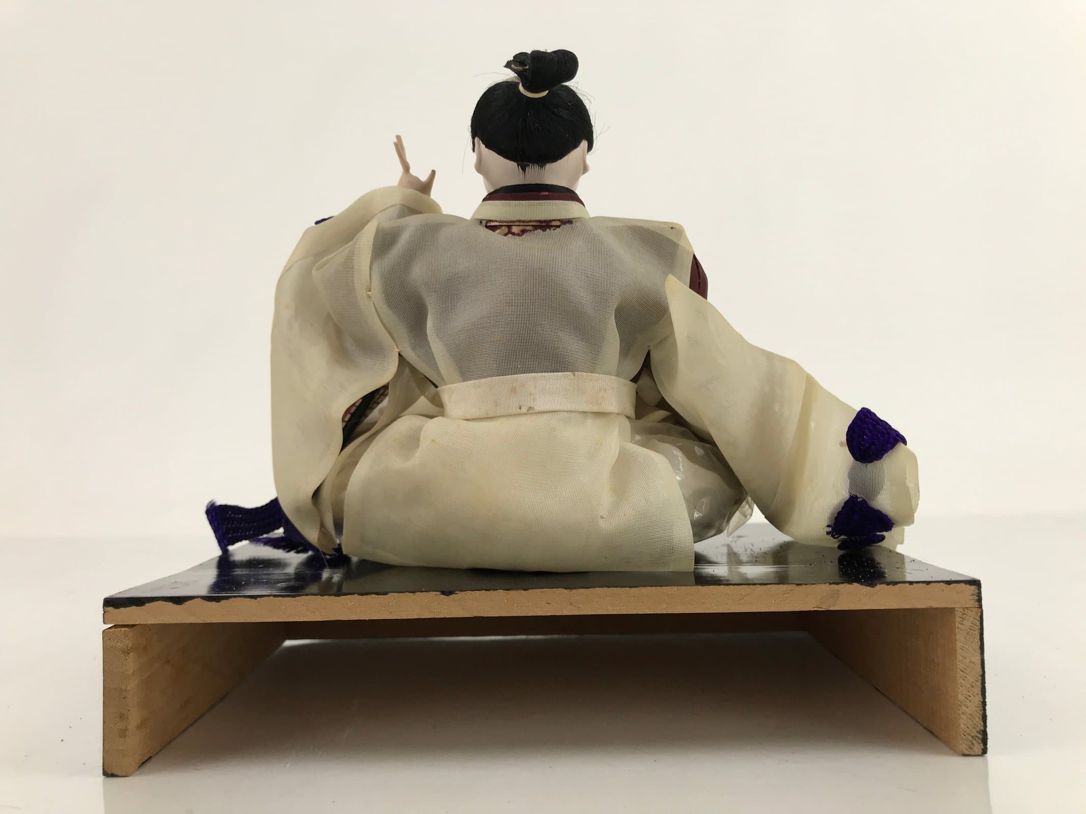 Japanese Girl Festival Court Laughing Man Servant Hina Doll Matsuri Wood ID571