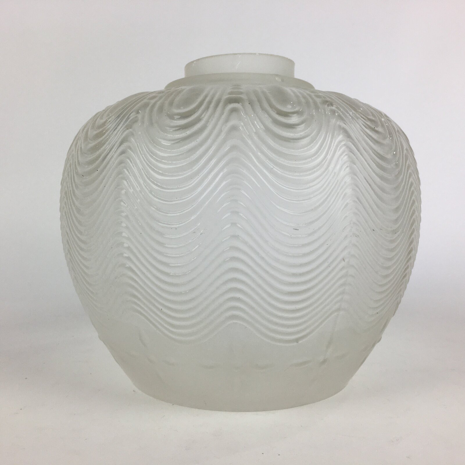 Japanese Glass Lamp Shade Vtg Bulb Cover Frosted Glass JK361