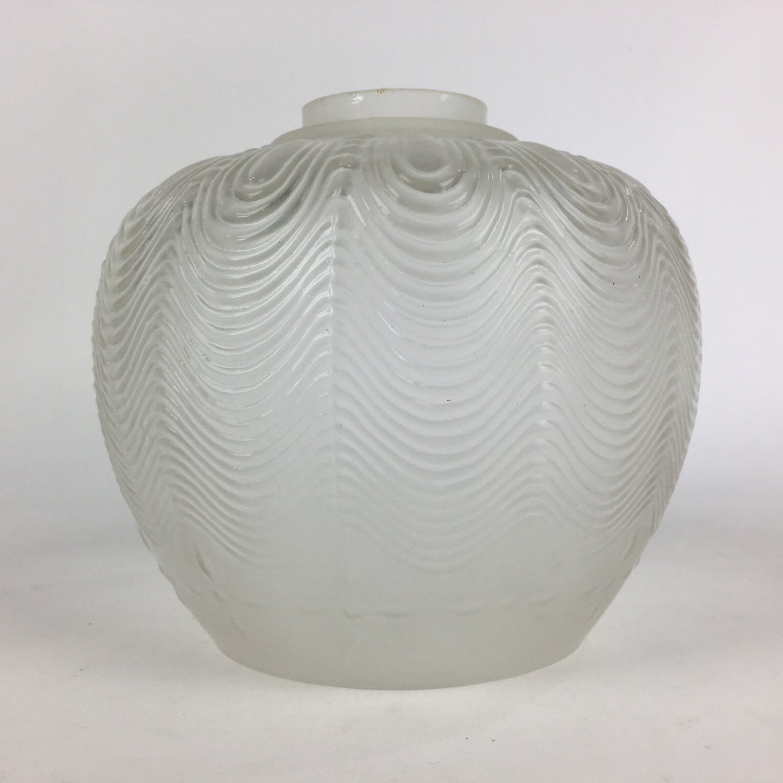 Japanese Glass Lamp Shade Vtg Bulb Cover Frosted Glass JK361