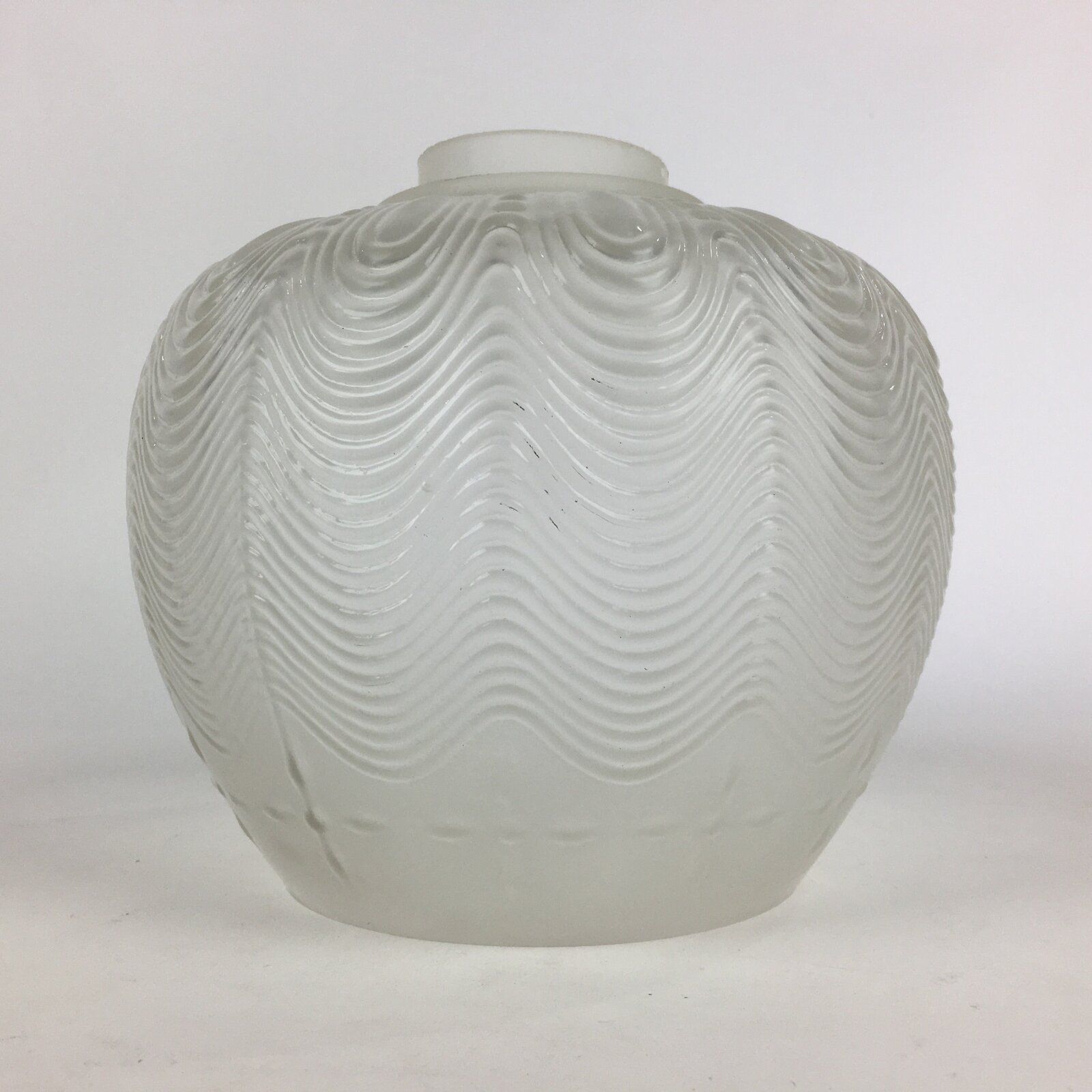 Japanese Glass Lamp Shade Vtg Bulb Cover Frosted Glass JK361