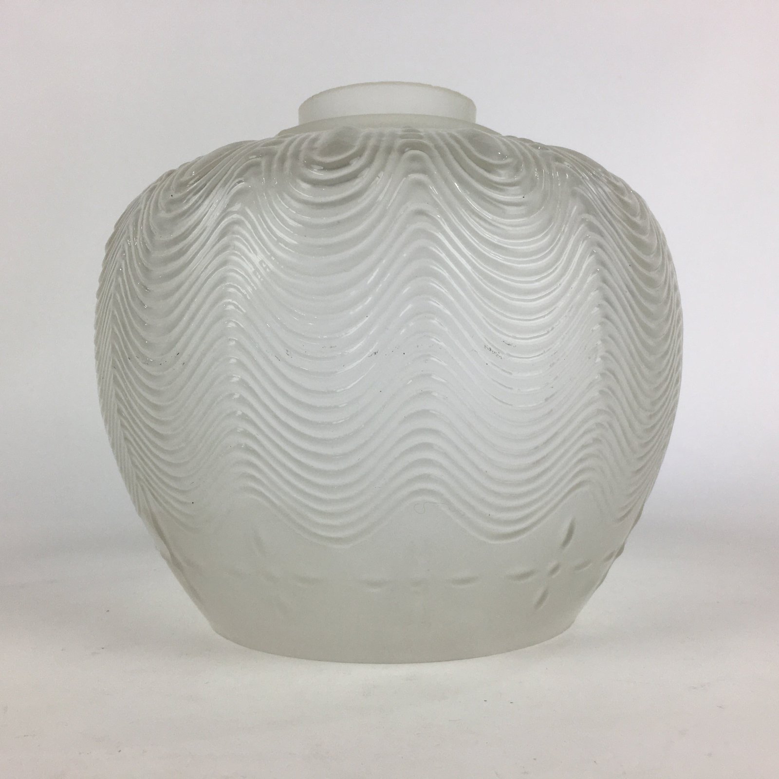 Japanese Glass Lamp Shade Vtg Bulb Cover Frosted Glass JK361