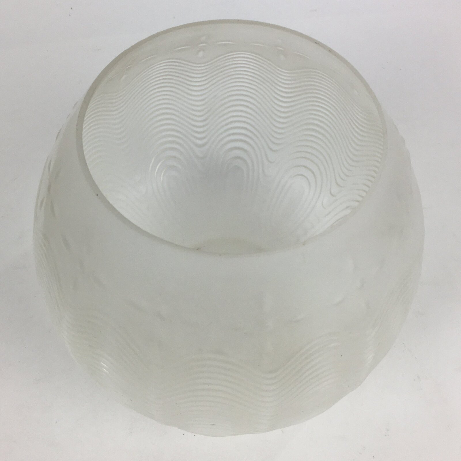 Japanese Glass Lamp Shade Vtg Bulb Cover Frosted Glass JK361