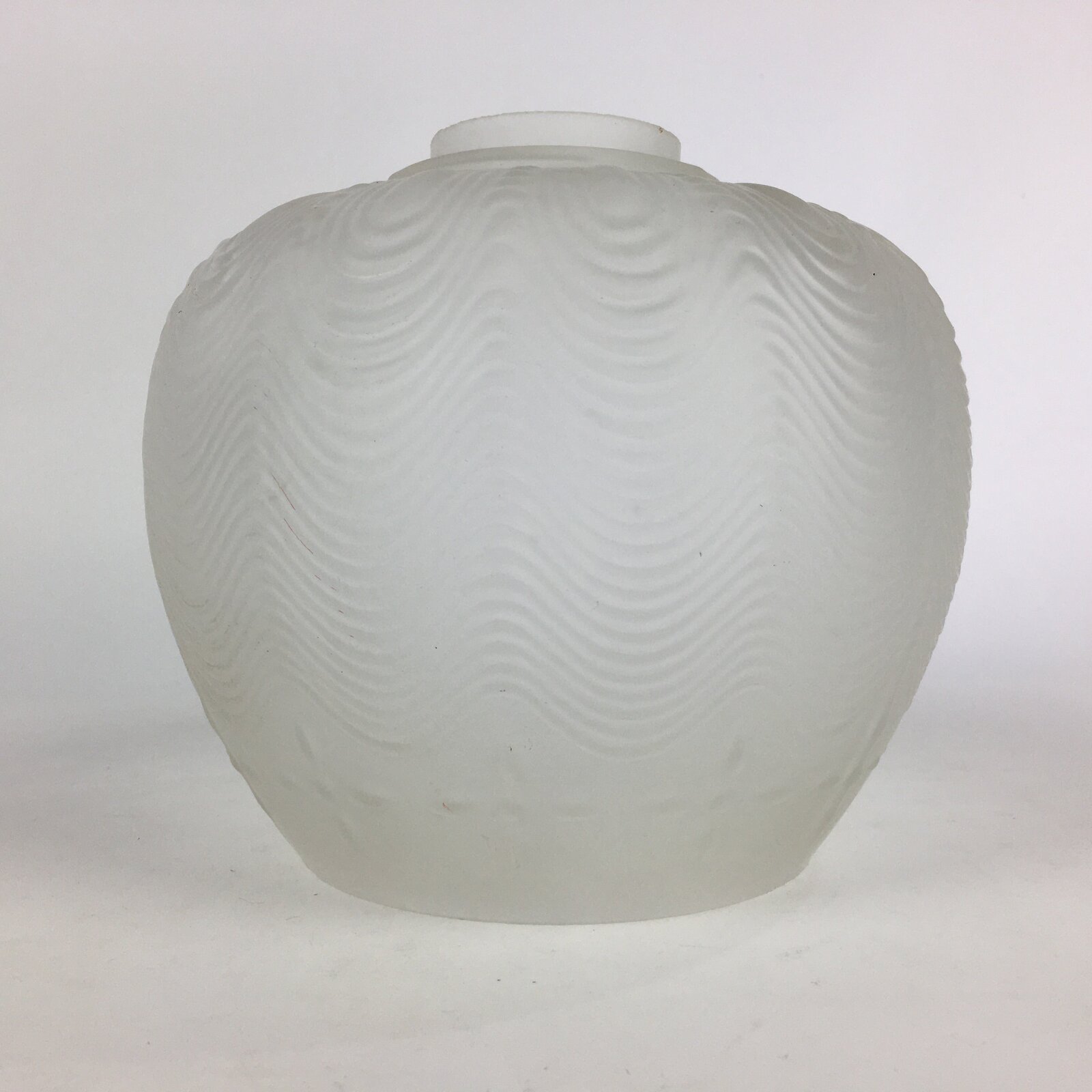 Japanese Glass Lamp Shade Vtg Bulb Cover Frosted Glass JK362