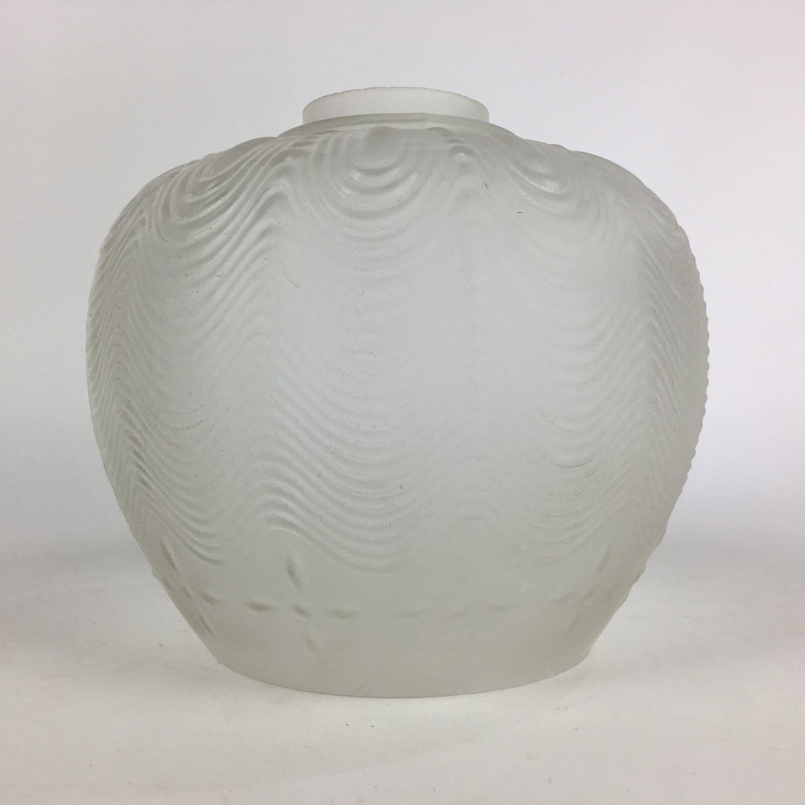 Japanese Glass Lamp Shade Vtg Bulb Cover Frosted Glass JK362