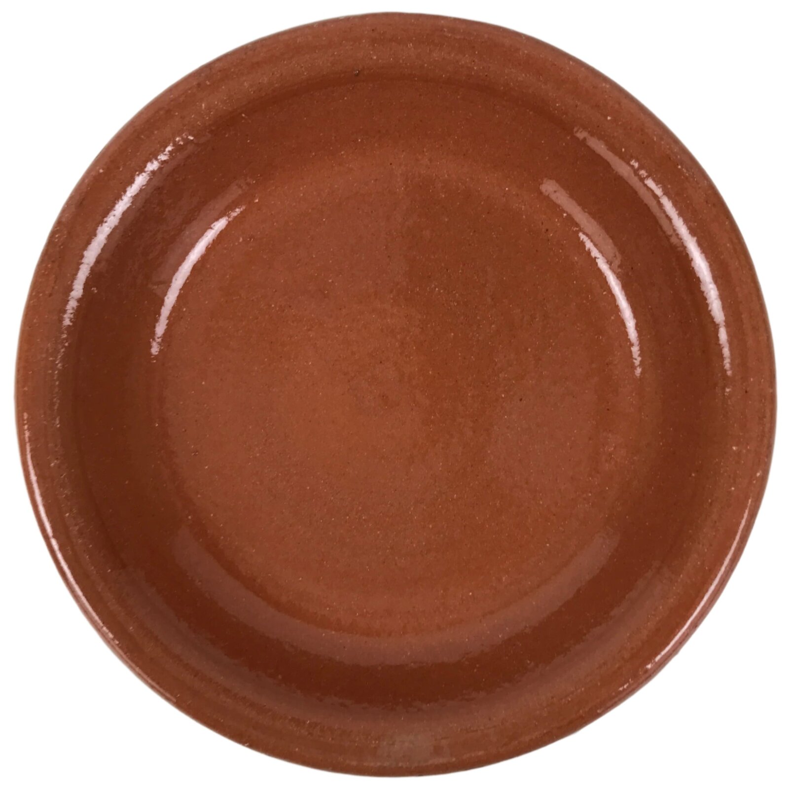 Japanese Glazed Clay Terracotta Plate Sara Vtg Kozara Serving Dish Orange Y379