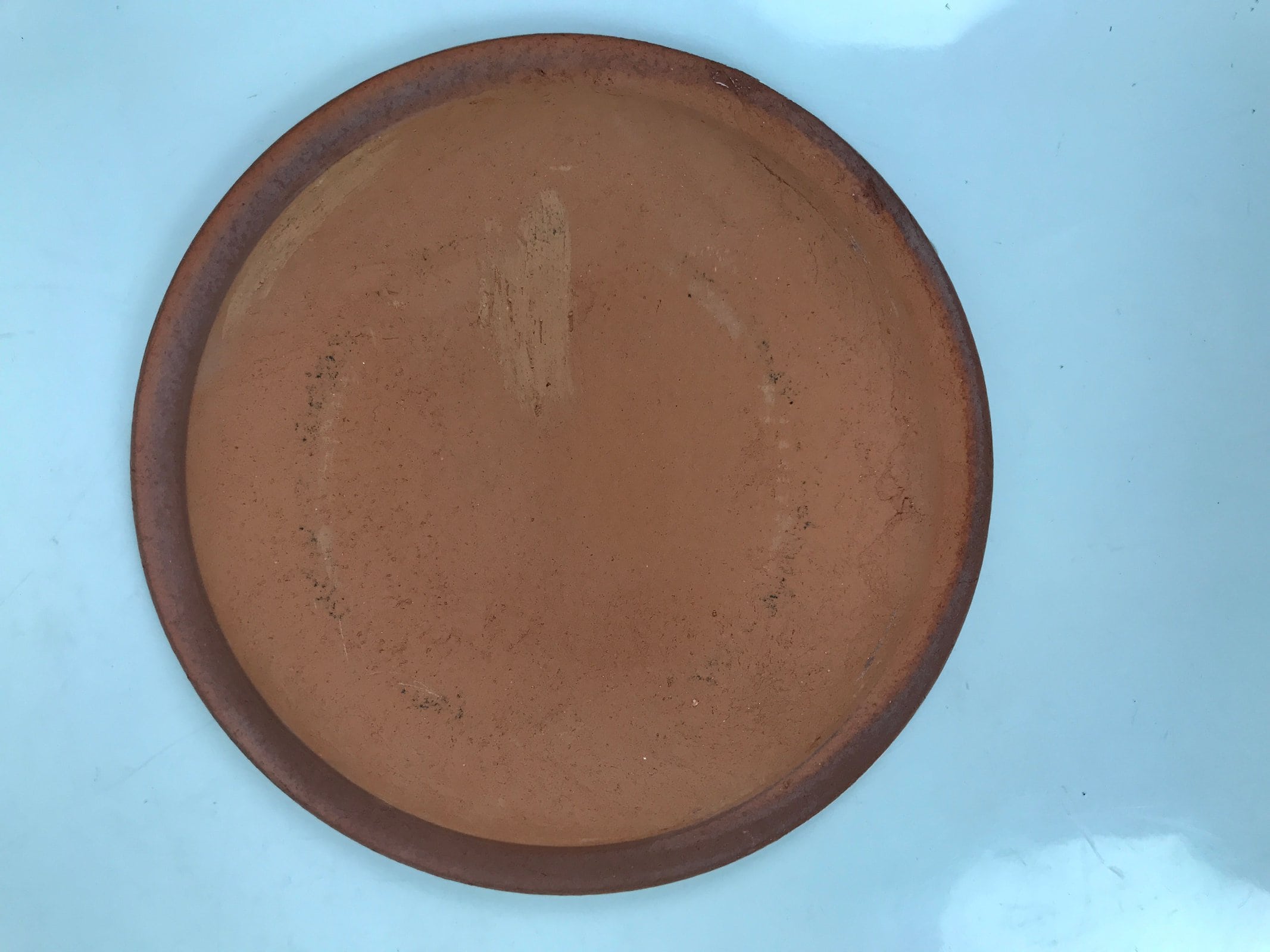 Japanese Glazed Clay Terracotta Plate Sara Vtg Kozara Serving Dish Orange Y379