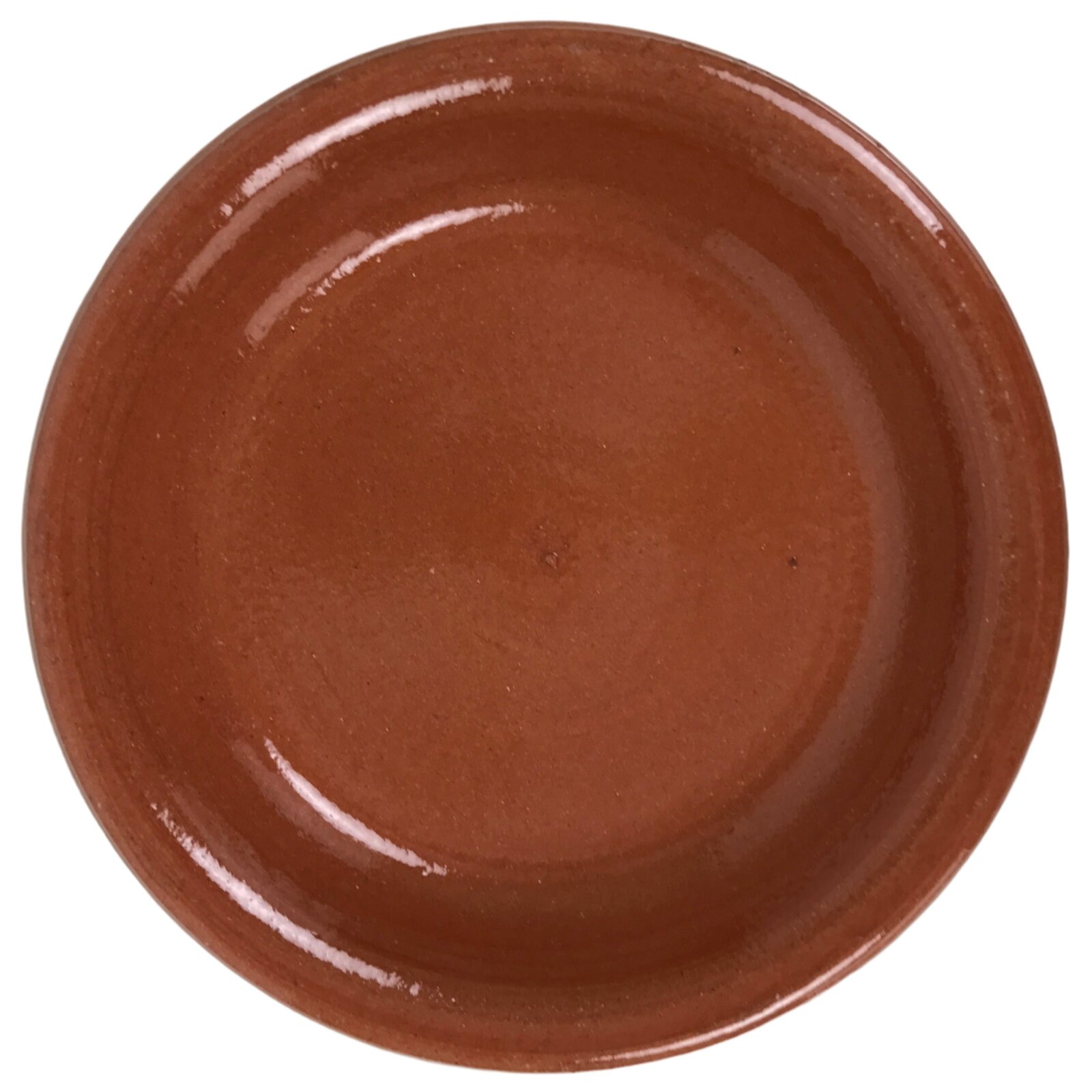 Japanese Glazed Clay Terracotta Plate Sara Vtg Kozara Serving Dish Orange Y381