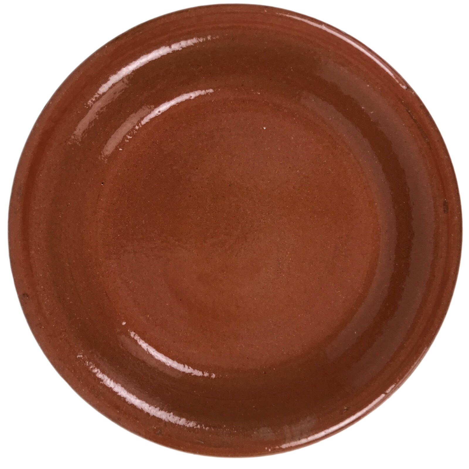 Japanese Glazed Clay Terracotta Plate Sara Vtg Kozara Serving Dish Orange Y383