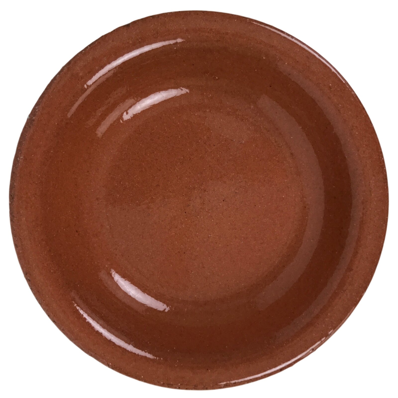 Japanese Glazed Clay Terracotta Small Plate Kozara Vtg Serving Dish Orange Y393