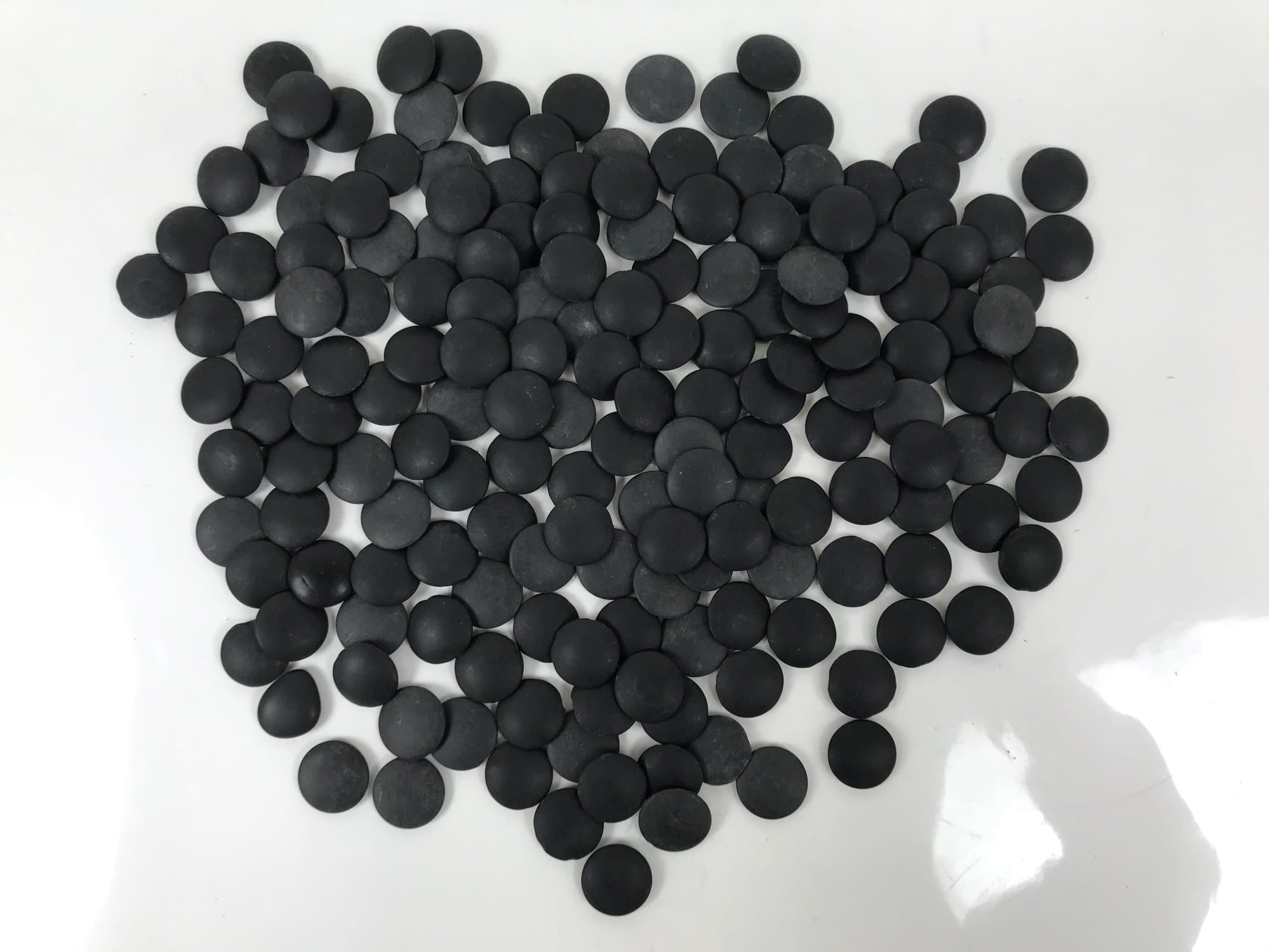 Japanese Go Stone Goishi Game Pieces Set Vtg Igo Brown Wood Bowls Glass GO100