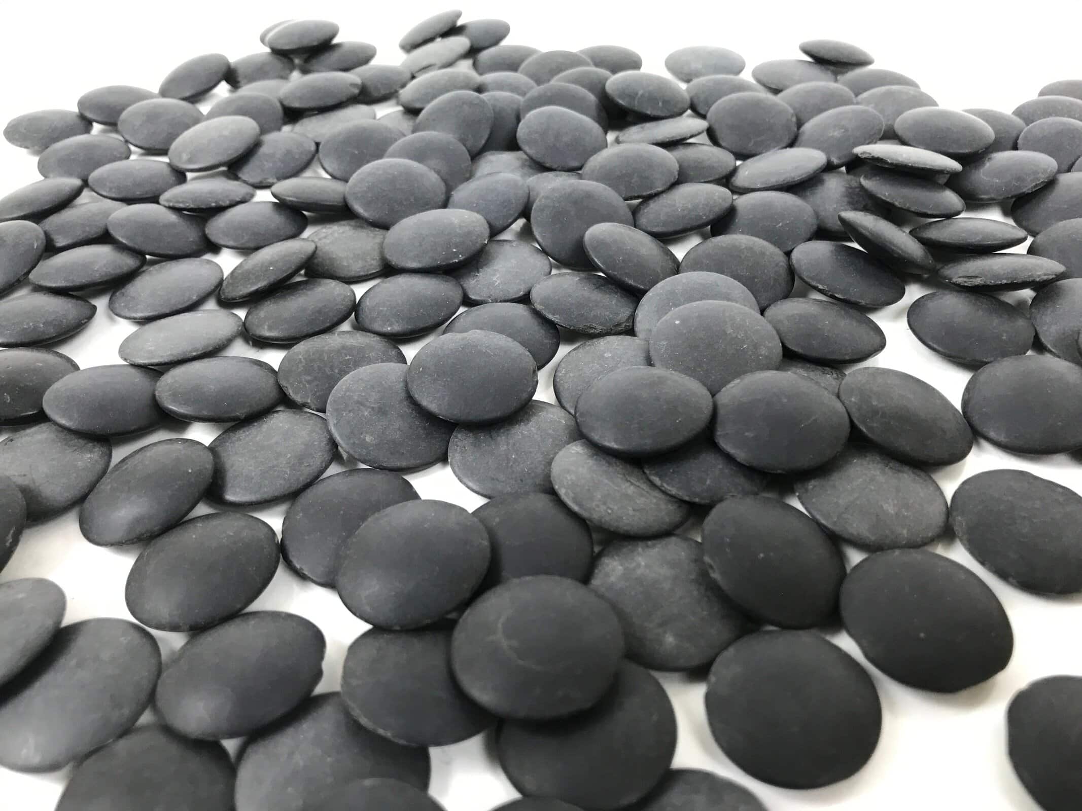 Japanese Go Stone Goishi Game Pieces Set Vtg Igo Brown Wood Bowls Glass GO100