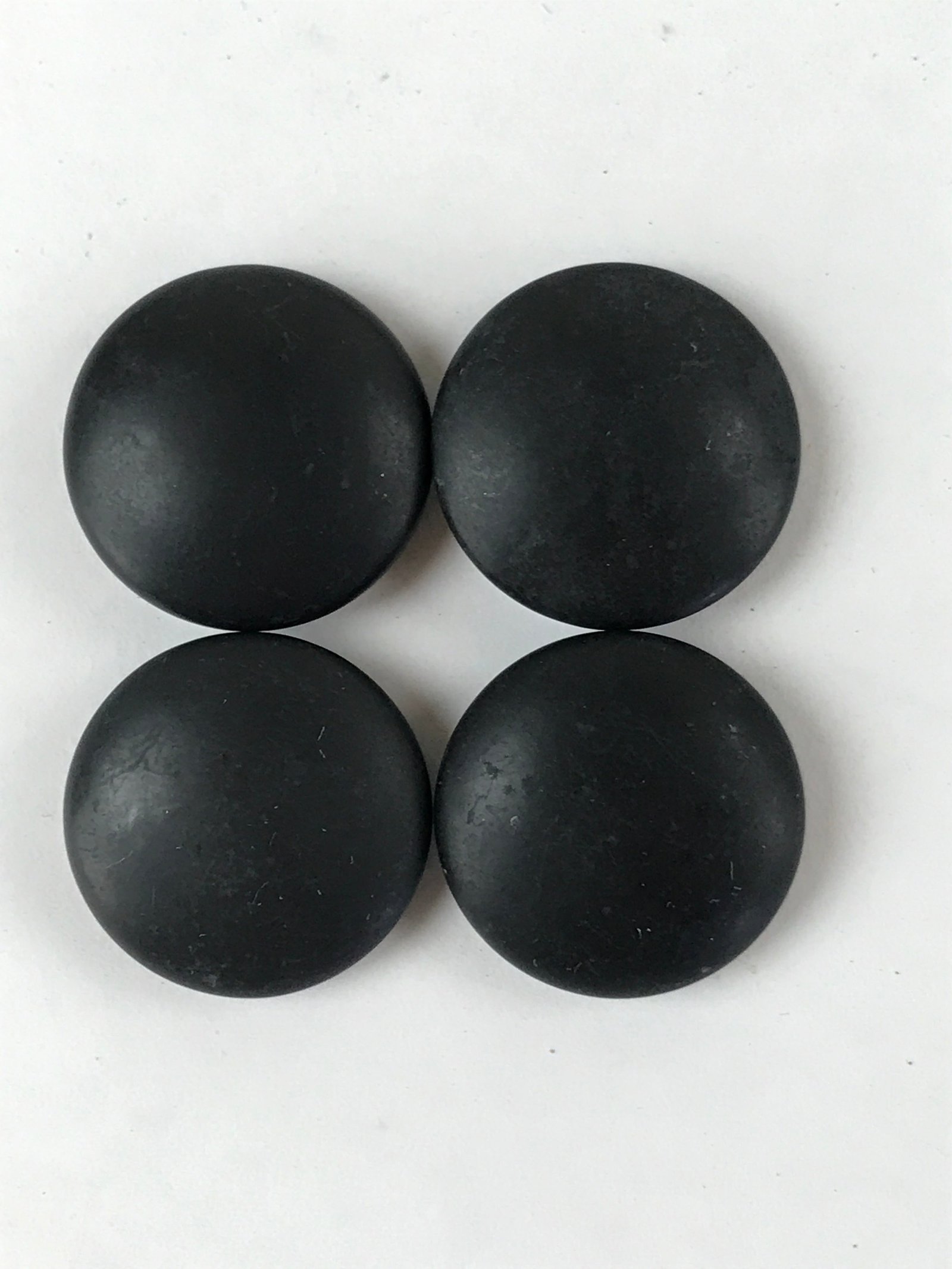 Japanese Go Stone Goishi Game Pieces Vtg Igo Brown Wooden Bowls Shell GO90