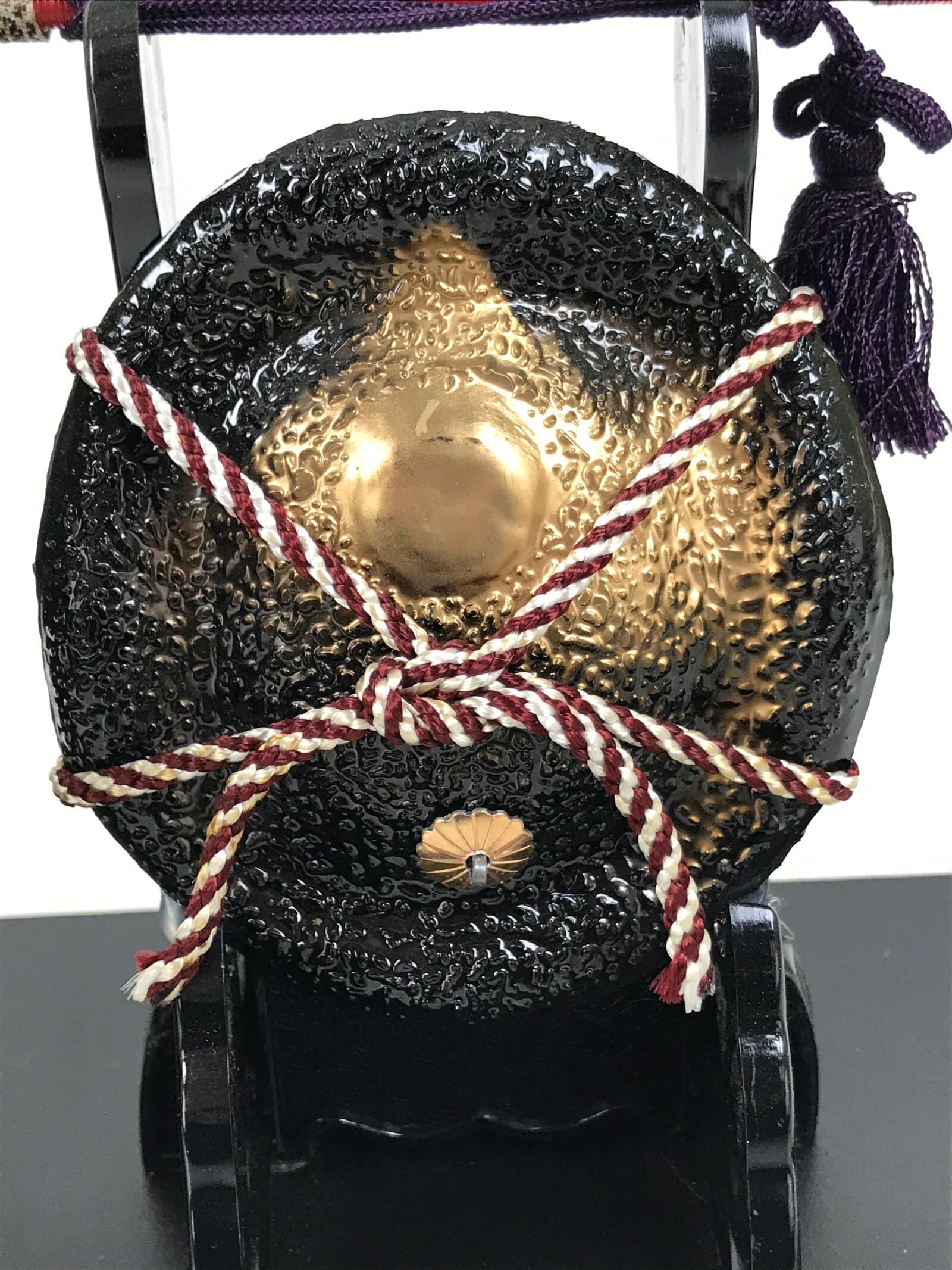 Japanese Gogatsu Ningyo Display Vtg Drum Folding Fan Shade Stand Boys' Day ID644