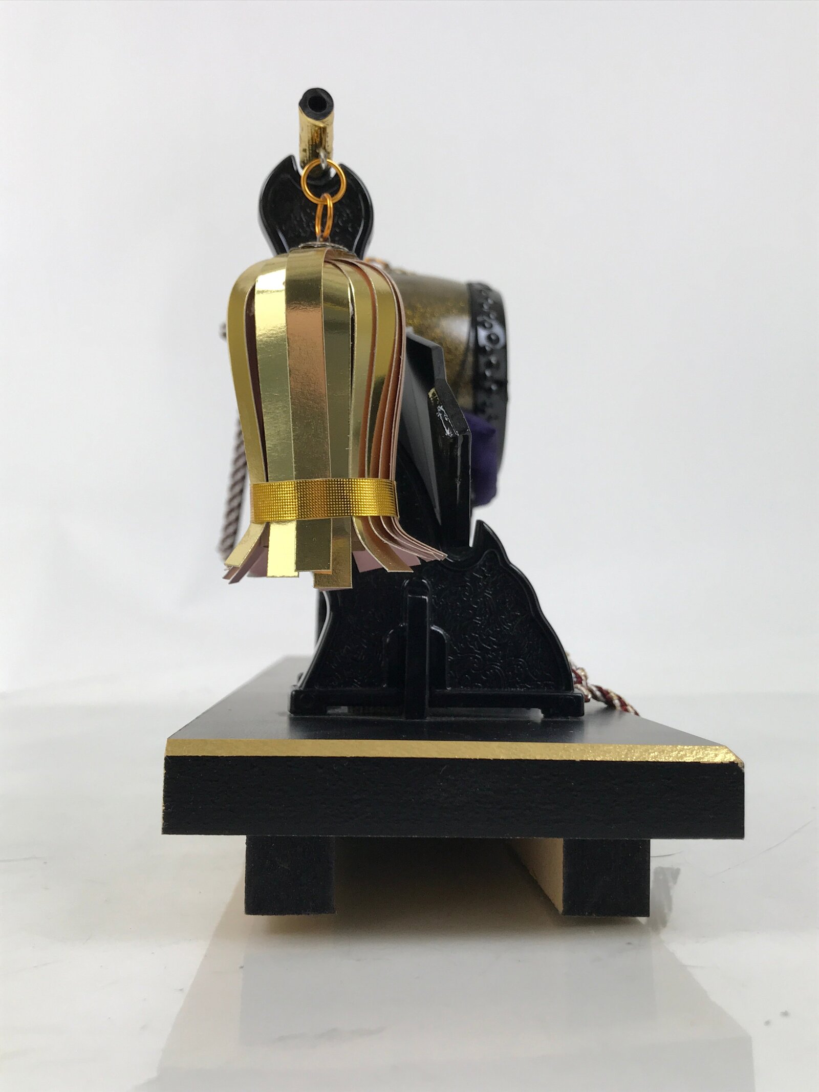 Japanese Gogatsu Ningyo Display Vtg Drum Folding Fan Shade Stand Boys' Day ID644