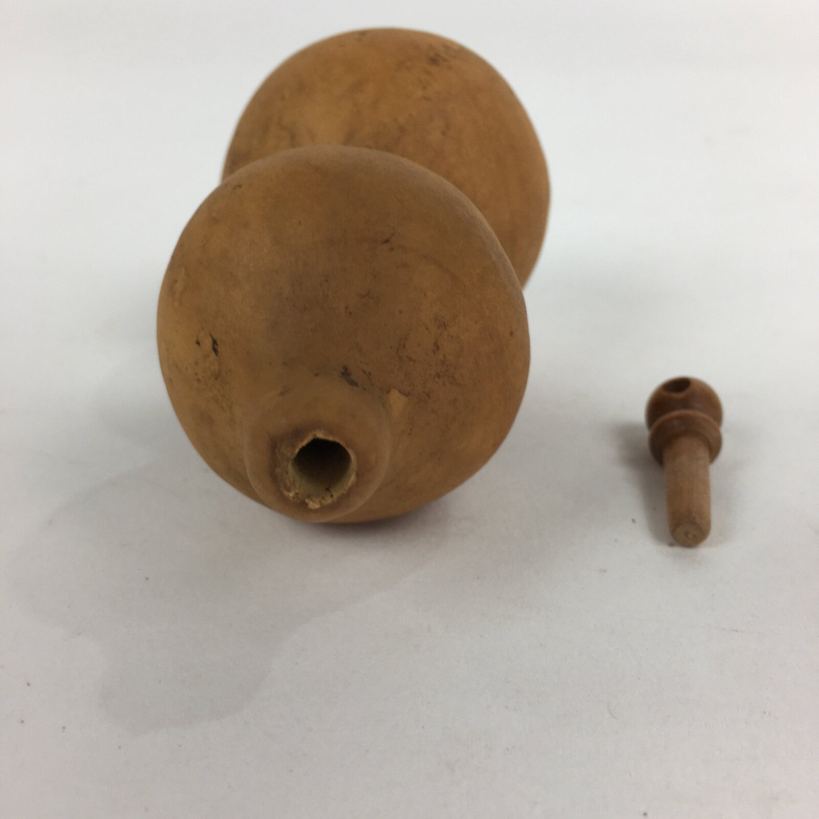 Japanese Gourd Display Ornament Vtg Lucky Charm Ornament Natural Brown G231