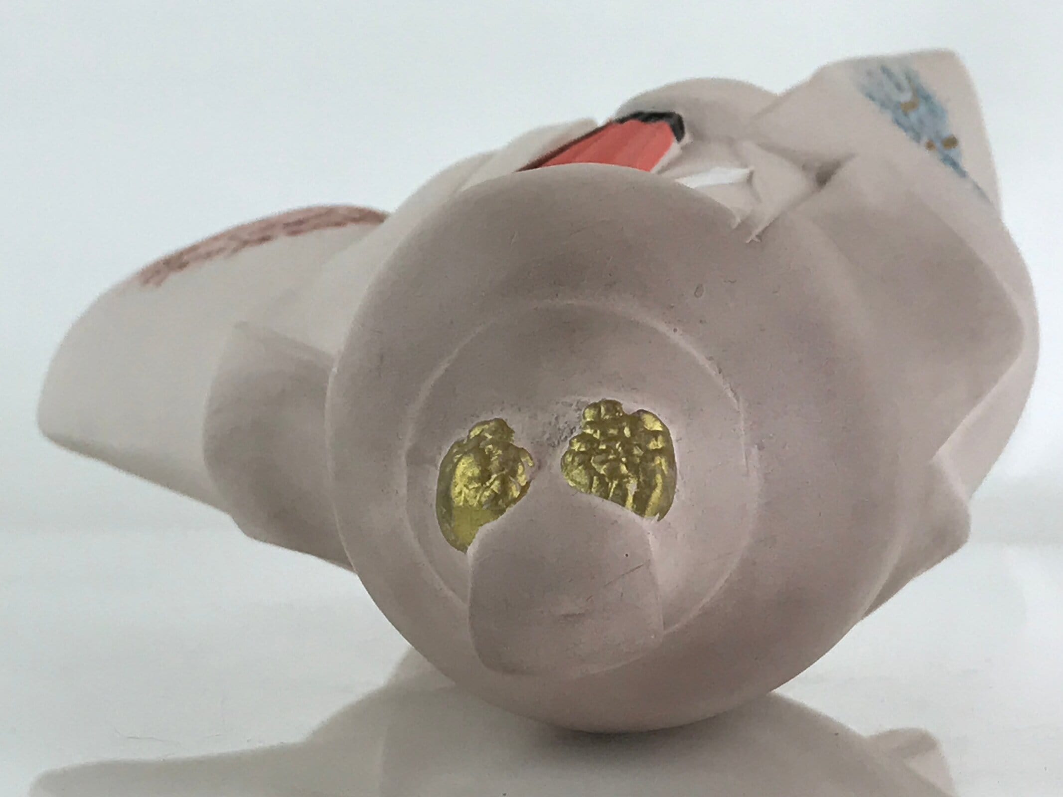 Japanese Hakata-Ningyo Clay Doll Vtg Traditional Handicraft Girl Geisha White BD