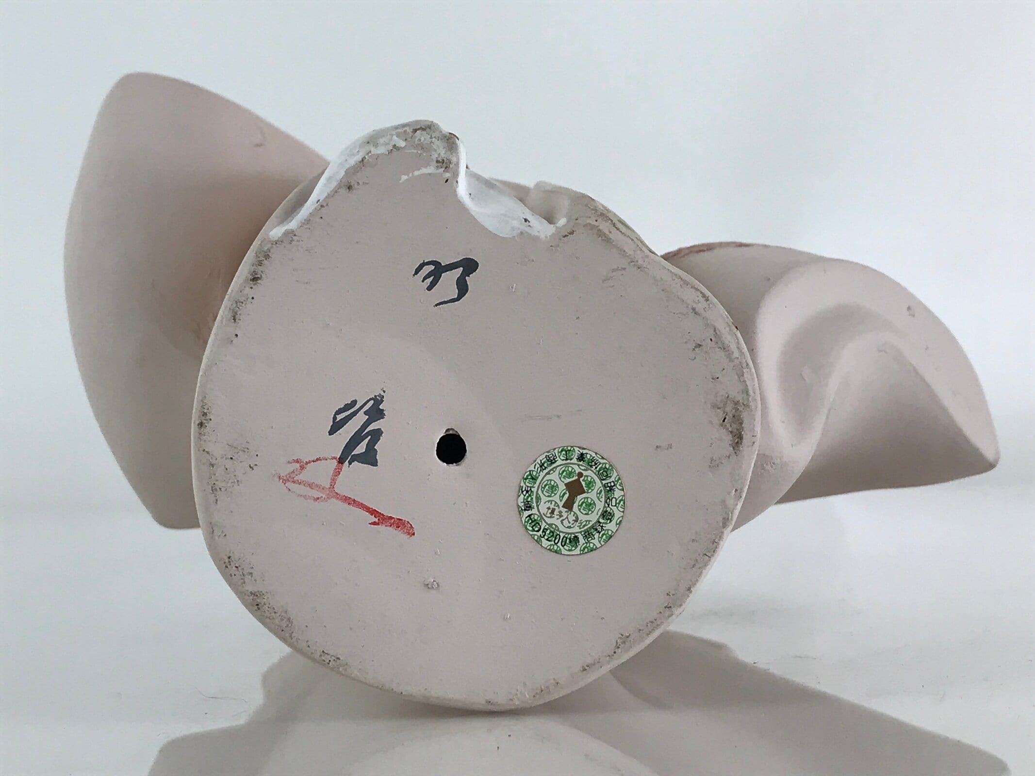 Japanese Hakata-Ningyo Clay Doll Vtg Traditional Handicraft Girl Geisha White BD