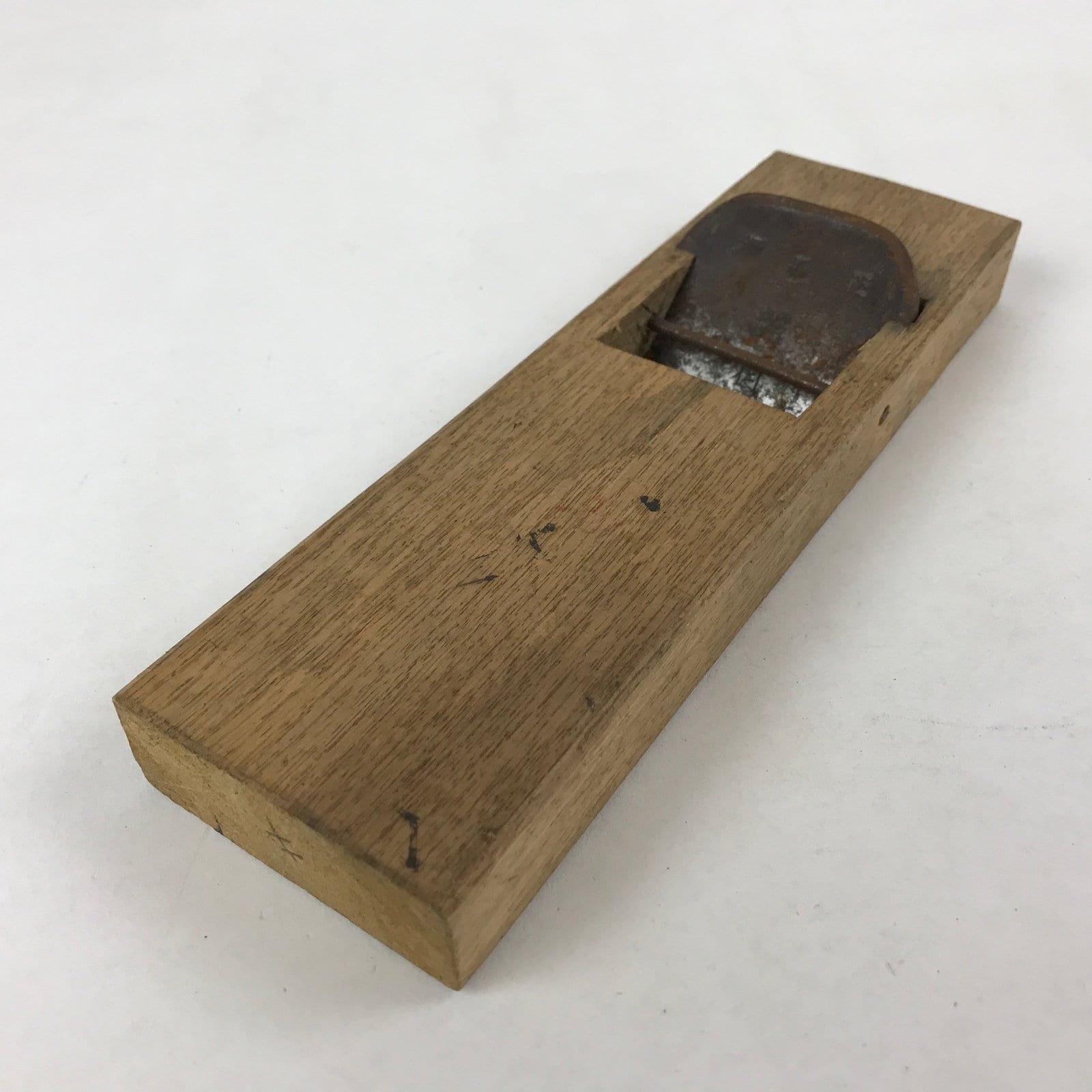 Japanese Hand Plane Hira Kanna Smoothing Vtg Wood Tool 55mm Steel Blade K456