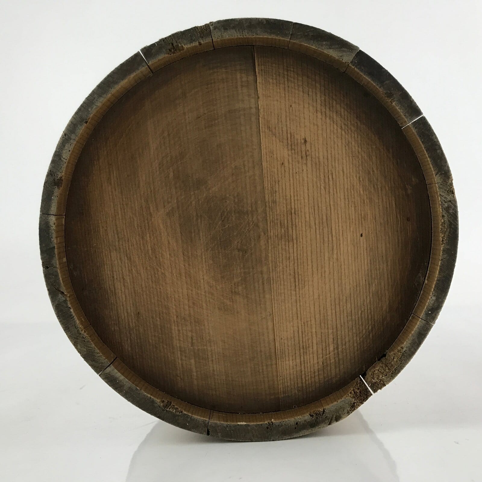 Japanese Handcrafted Wooden Bath Water Bucket Vtg Cypress Oke Ladle Scoop BK24