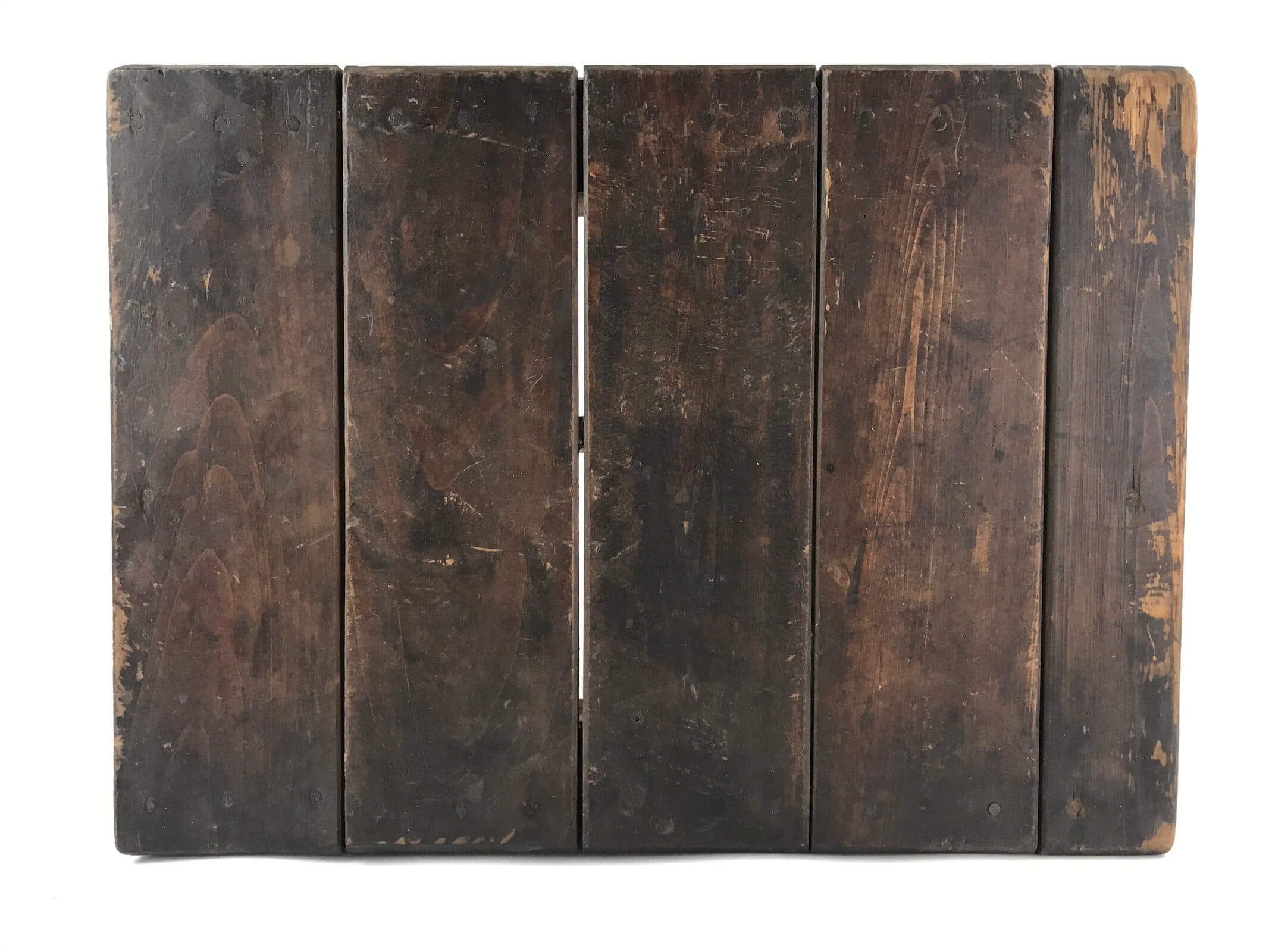 Japanese Handcrafted Wooden Bench Vtg Stool Small Table Shelf Brown JK608